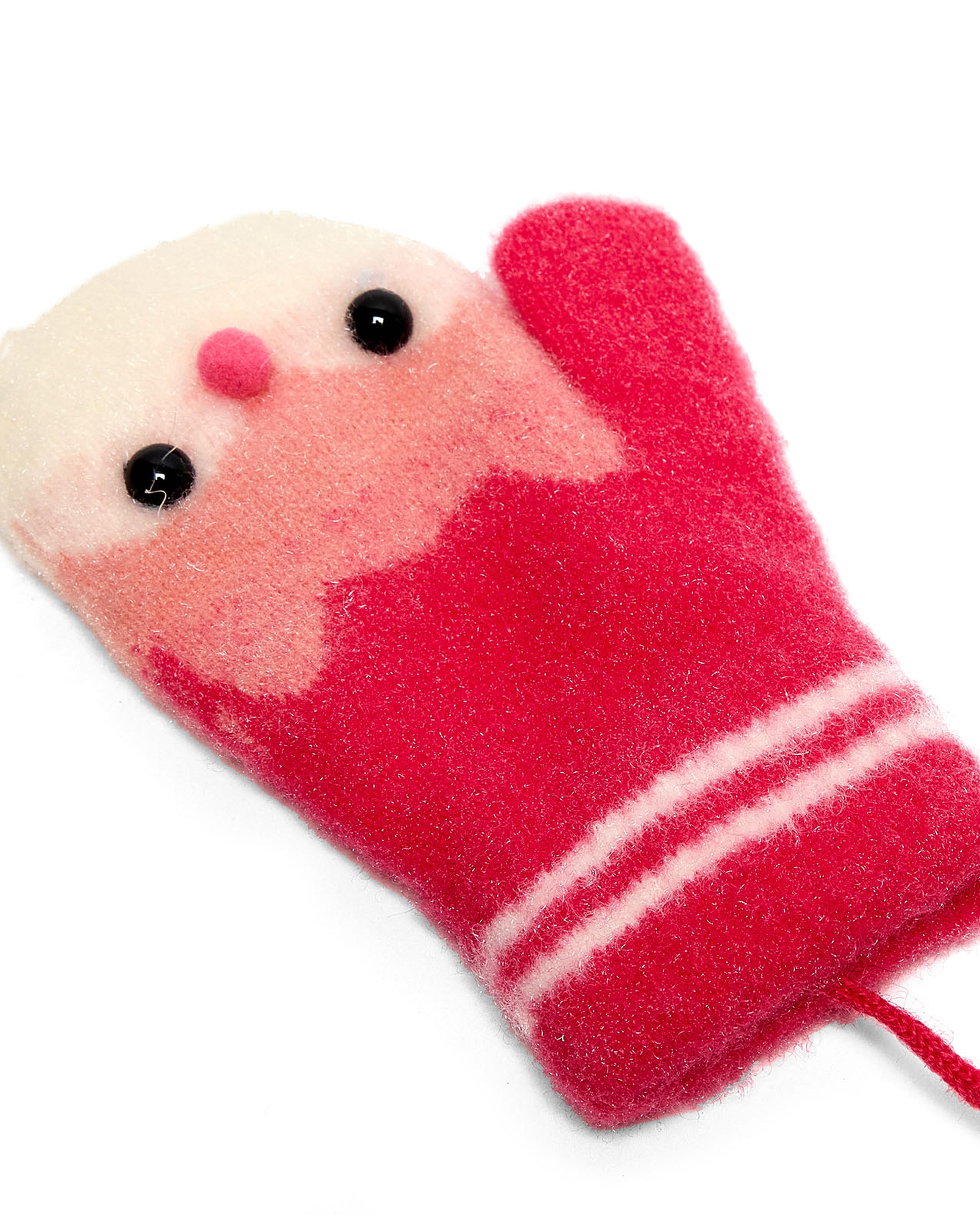 قفازات محبوكة بنقشة