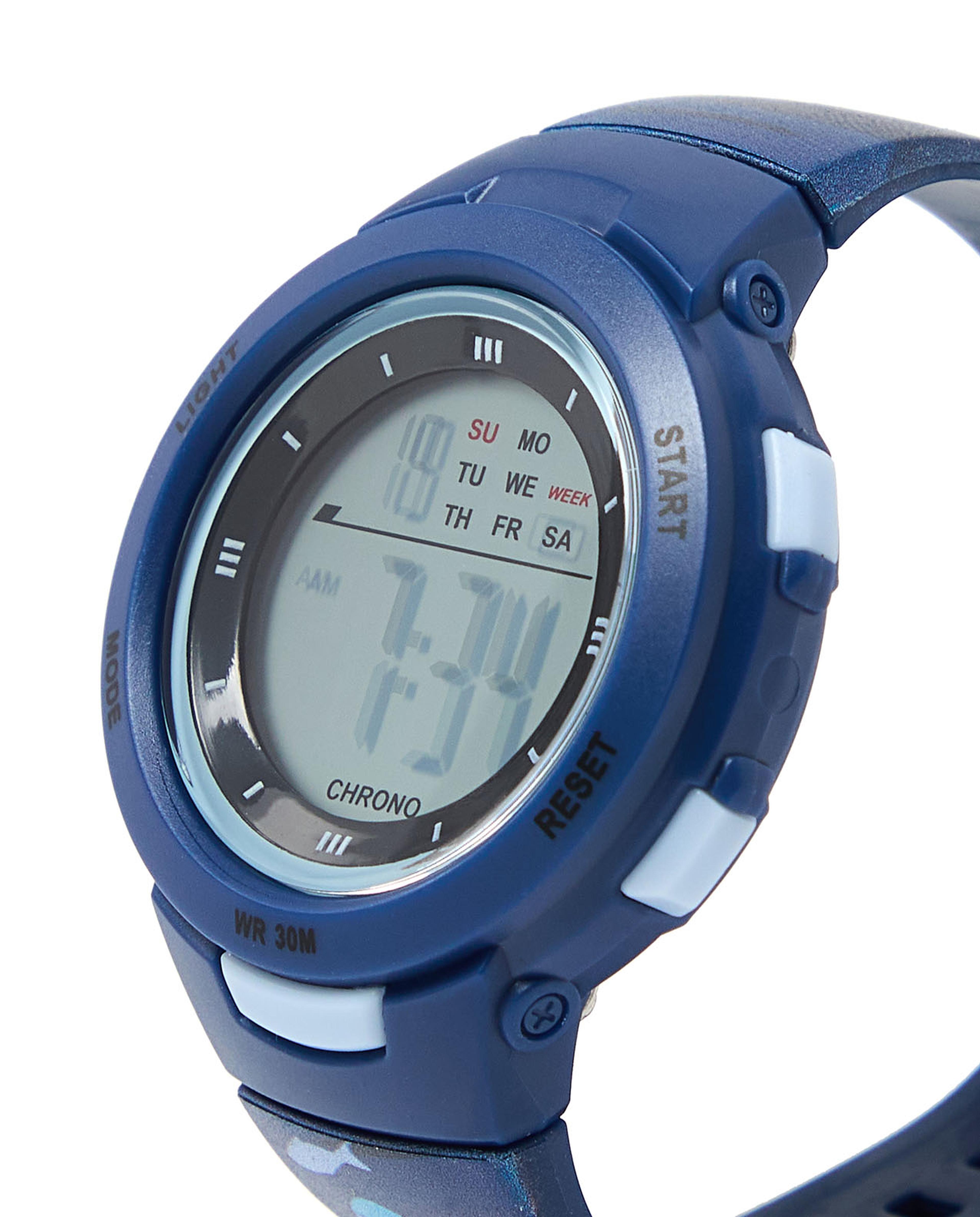 Round Dial Digital Watch