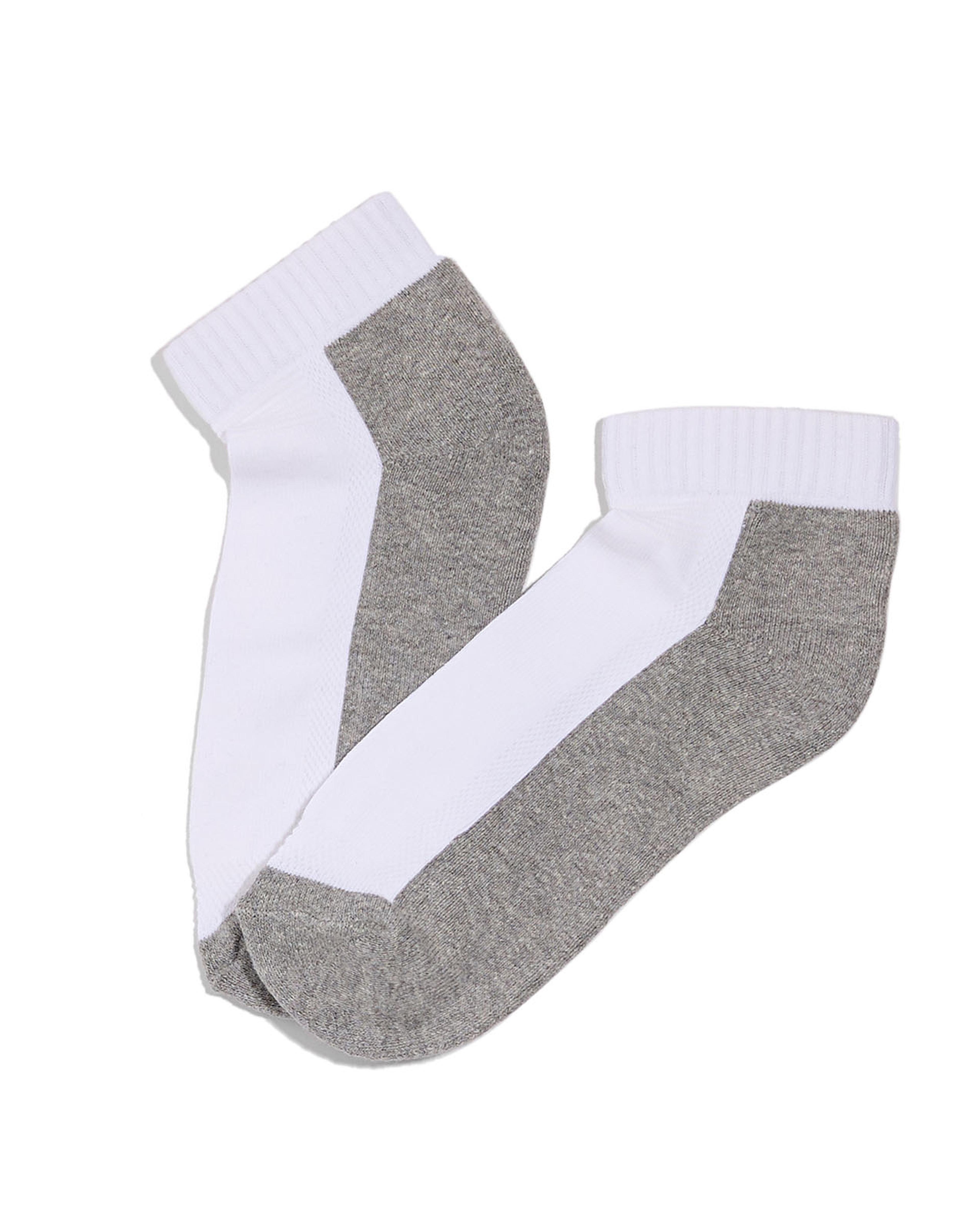 طقم جوارب كاحل بلون متناسق - 3 أزواج