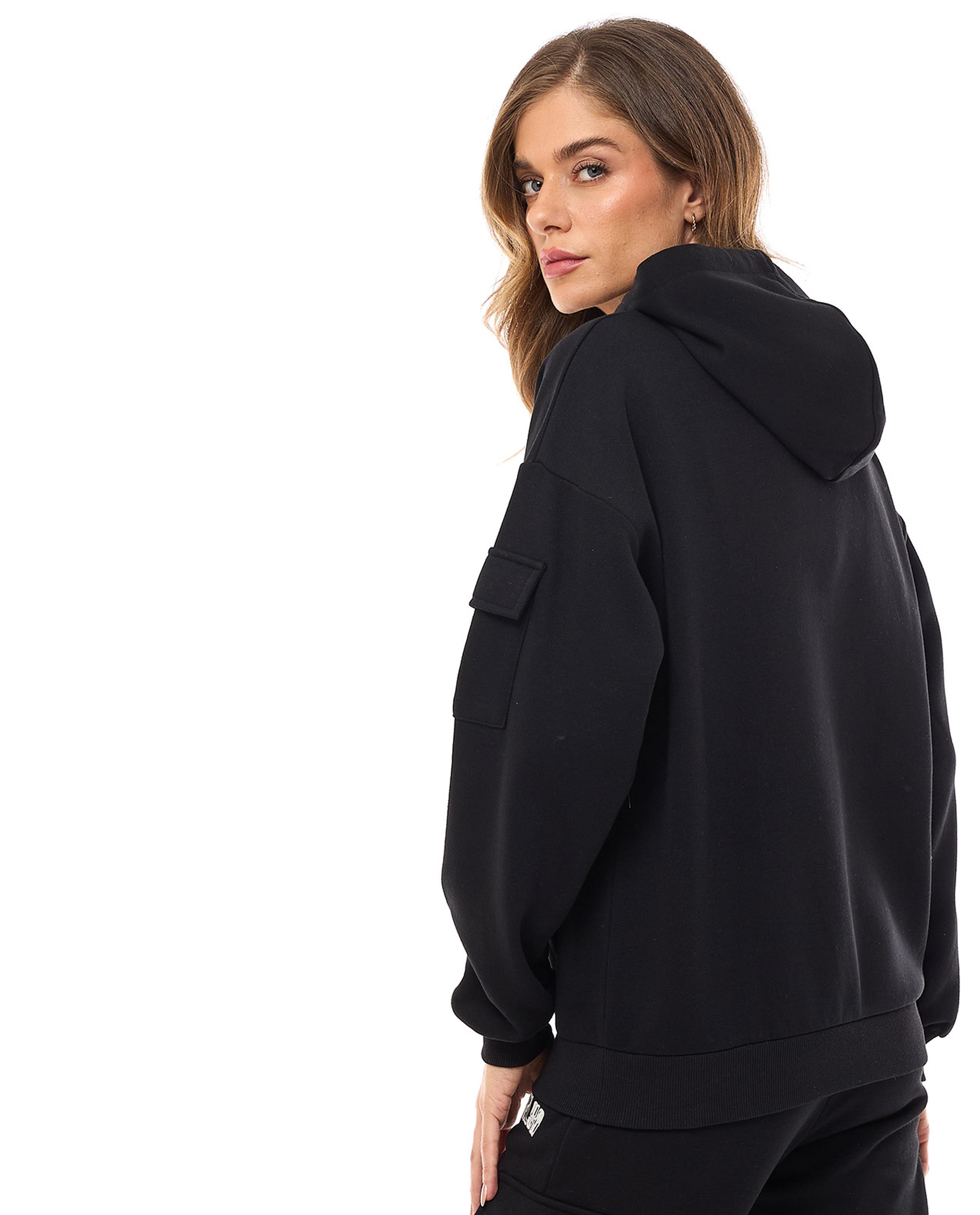 Printed Hoodie With Long Sleeves