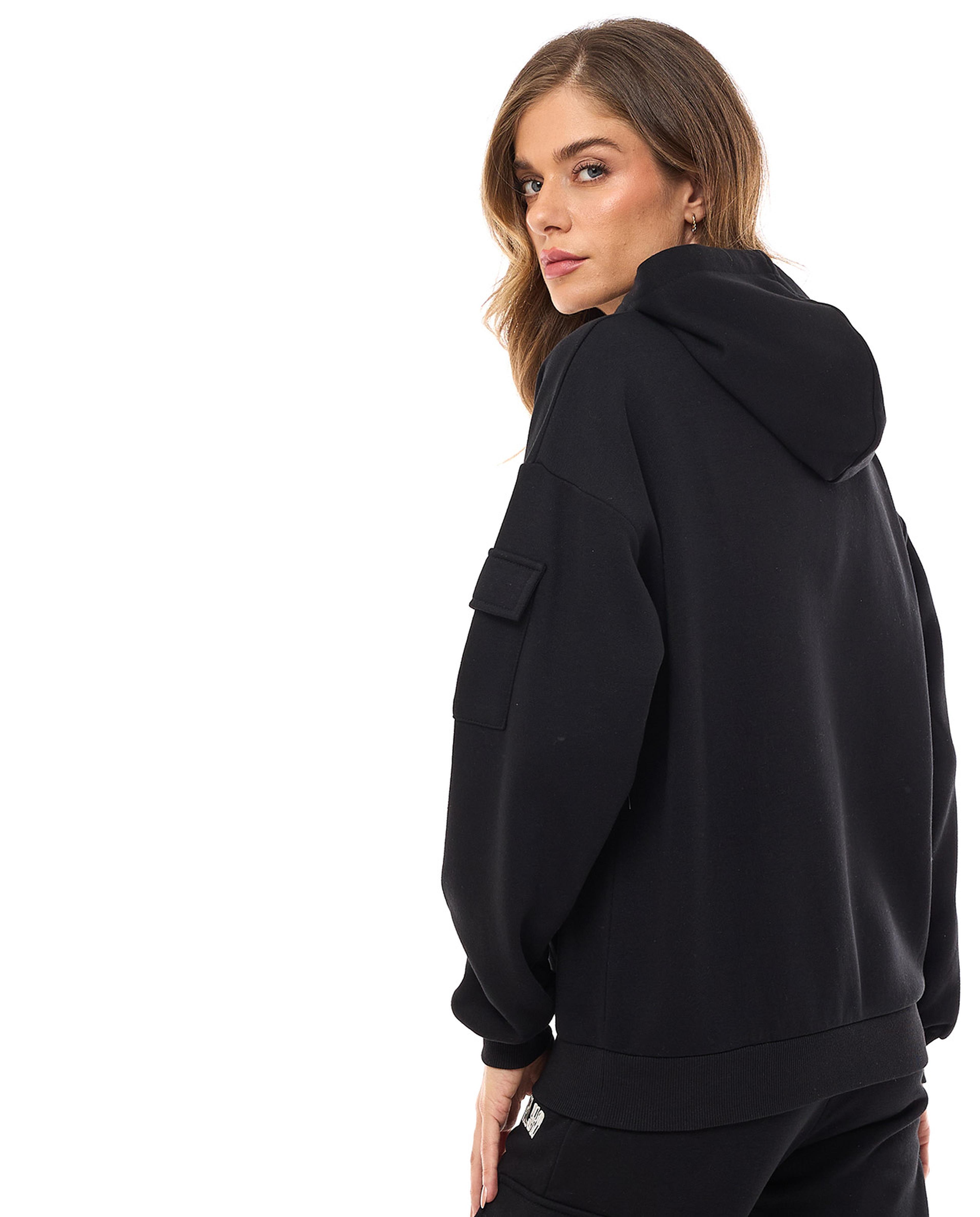 Printed Hoodie With Long Sleeves