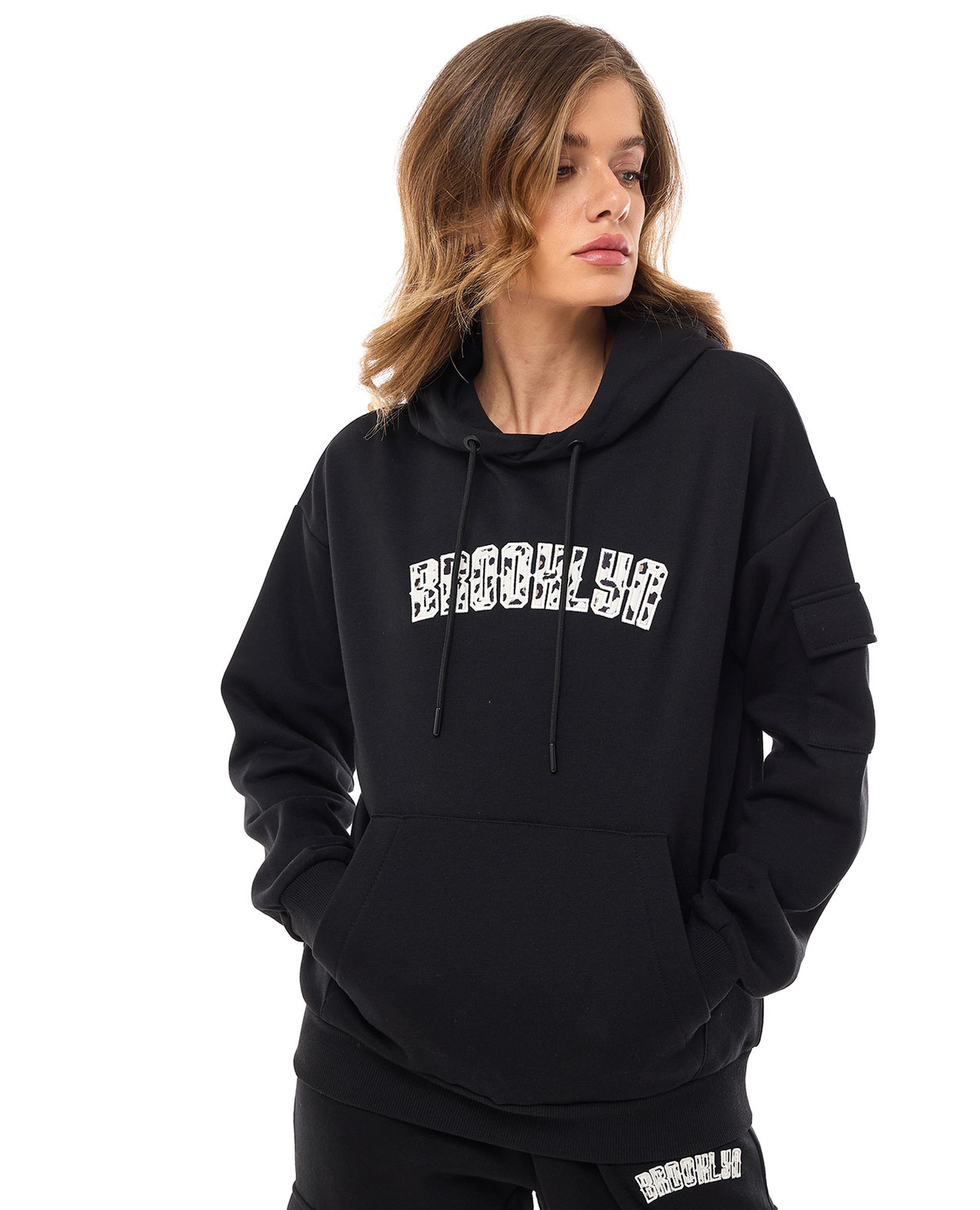 Printed Hoodie With Long Sleeves