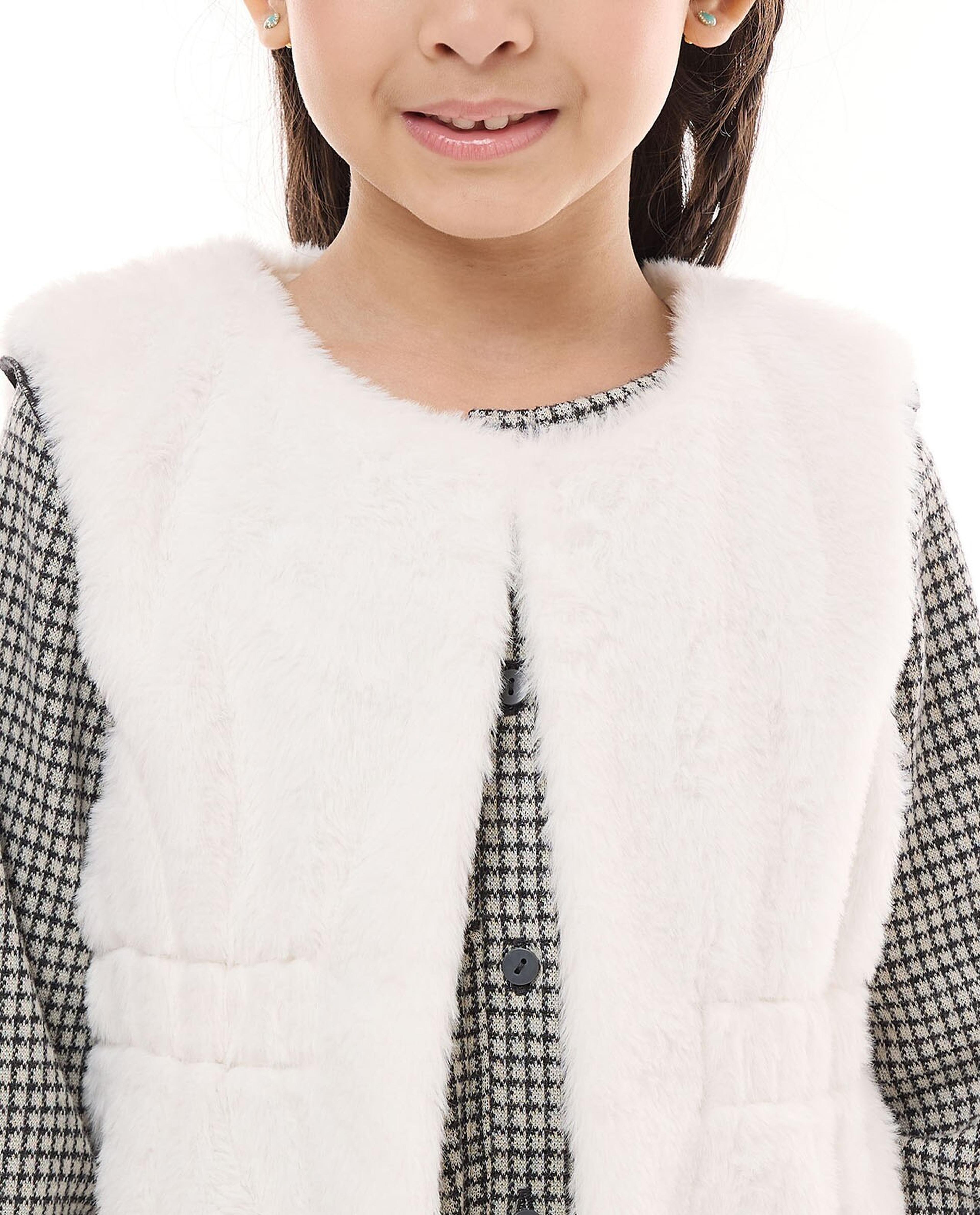 Plush Crew Neck Gilet