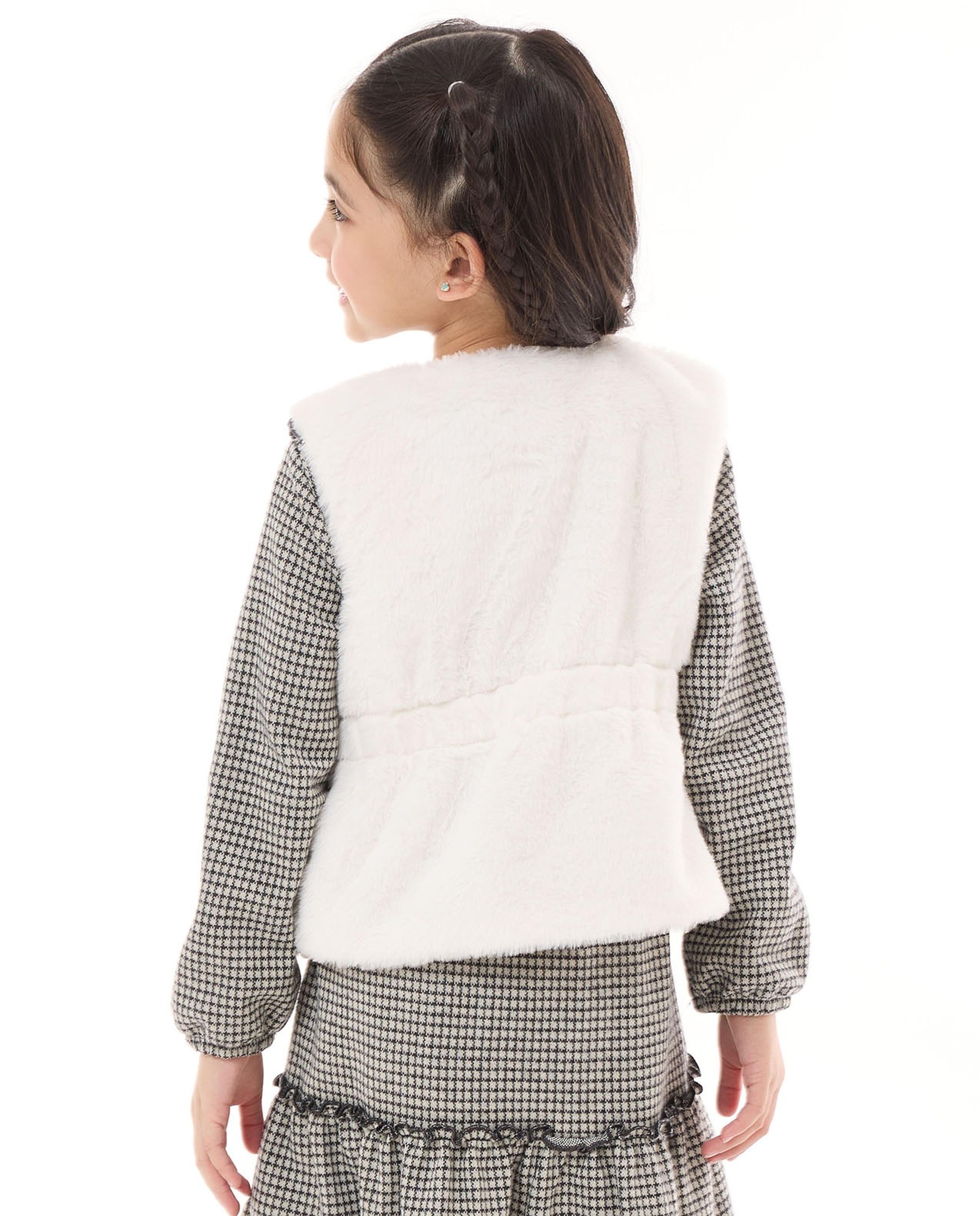 Plush Crew Neck Gilet