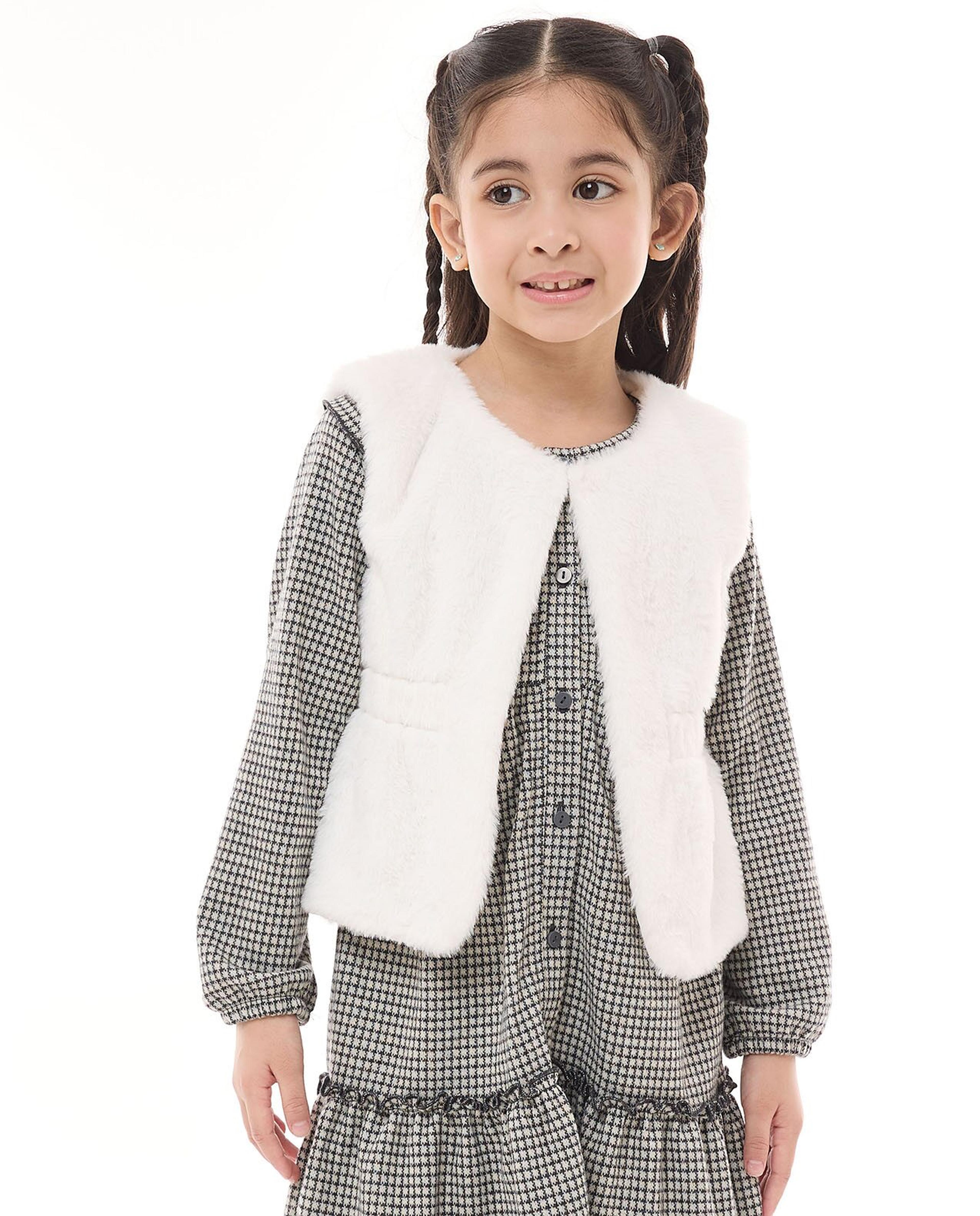 Plush Crew Neck Gilet