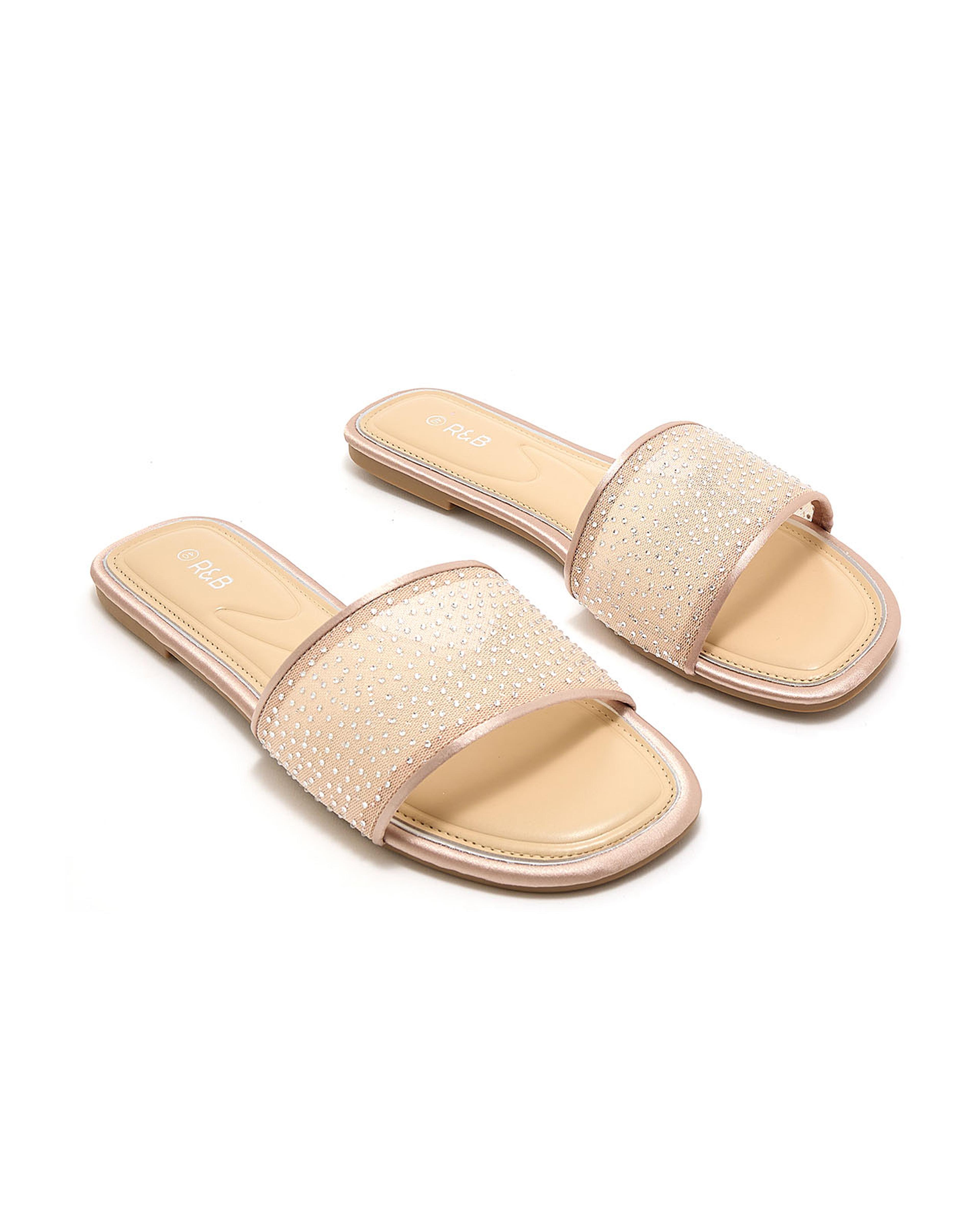 Embellished Flat Sandals