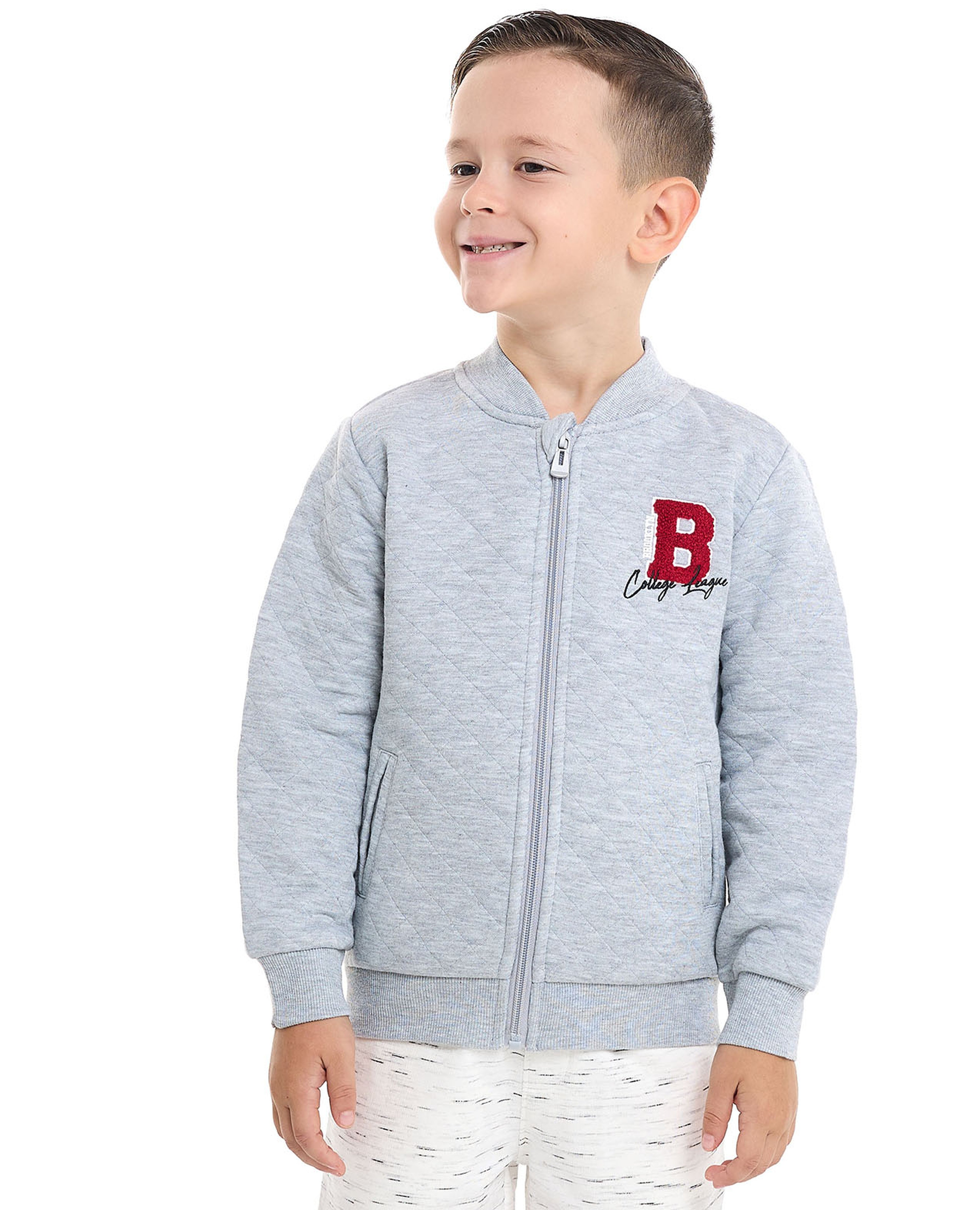 Quilted Jacket with Zip Closure