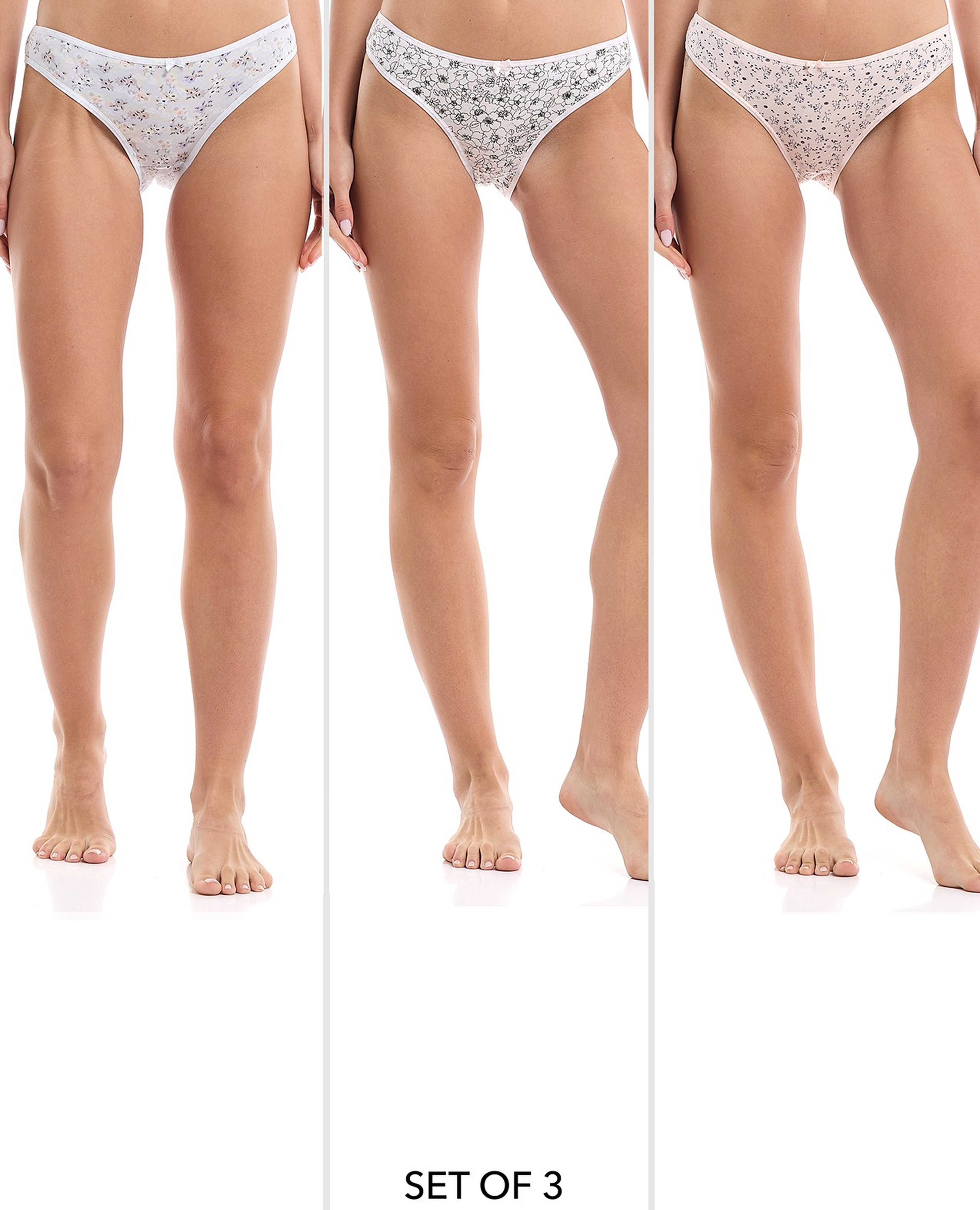 سروال بيكيني مطبوع - 3 قطع