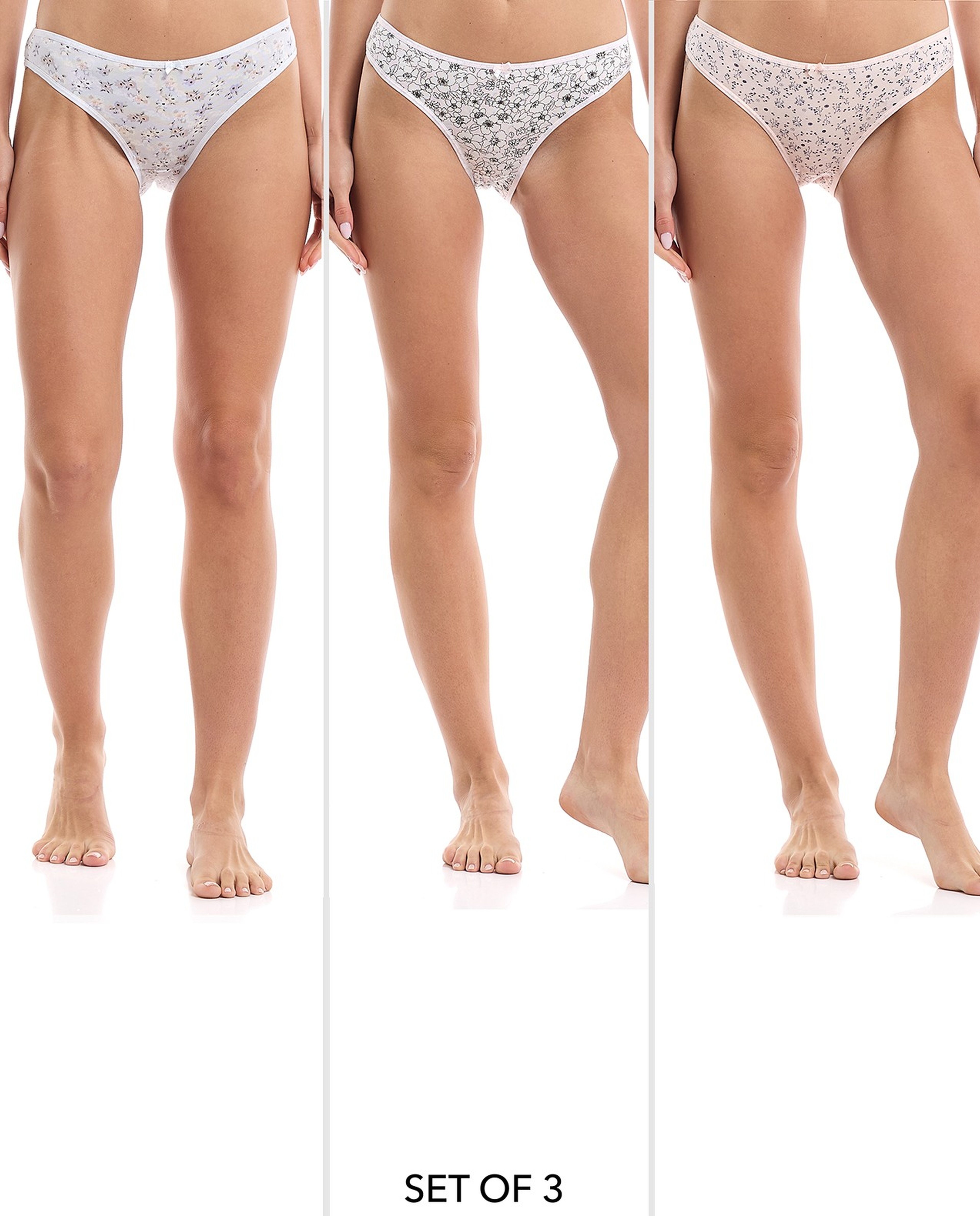 Pack of 3 Printed Bikini Briefs