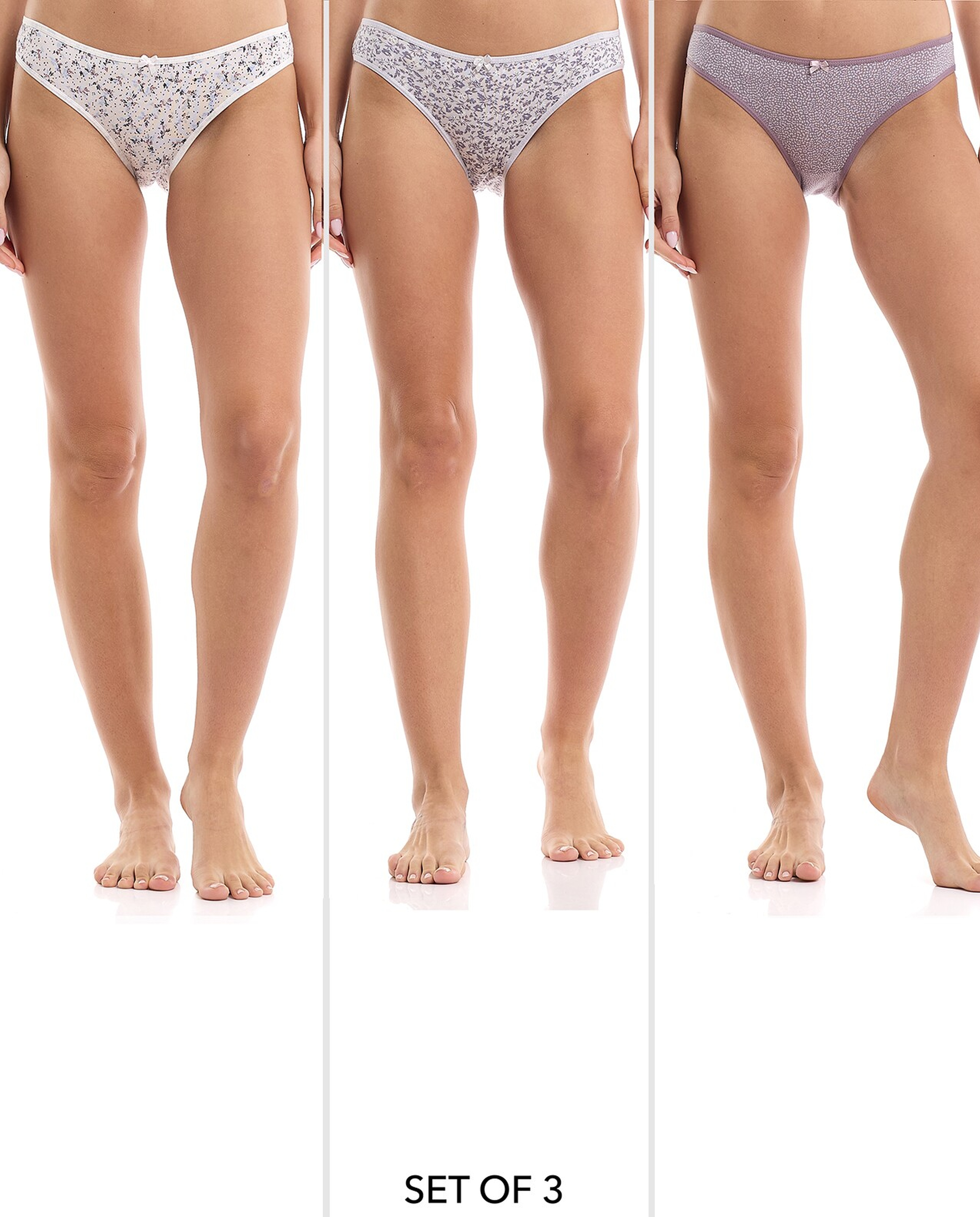 Pack of 3 Printed Bikini Briefs