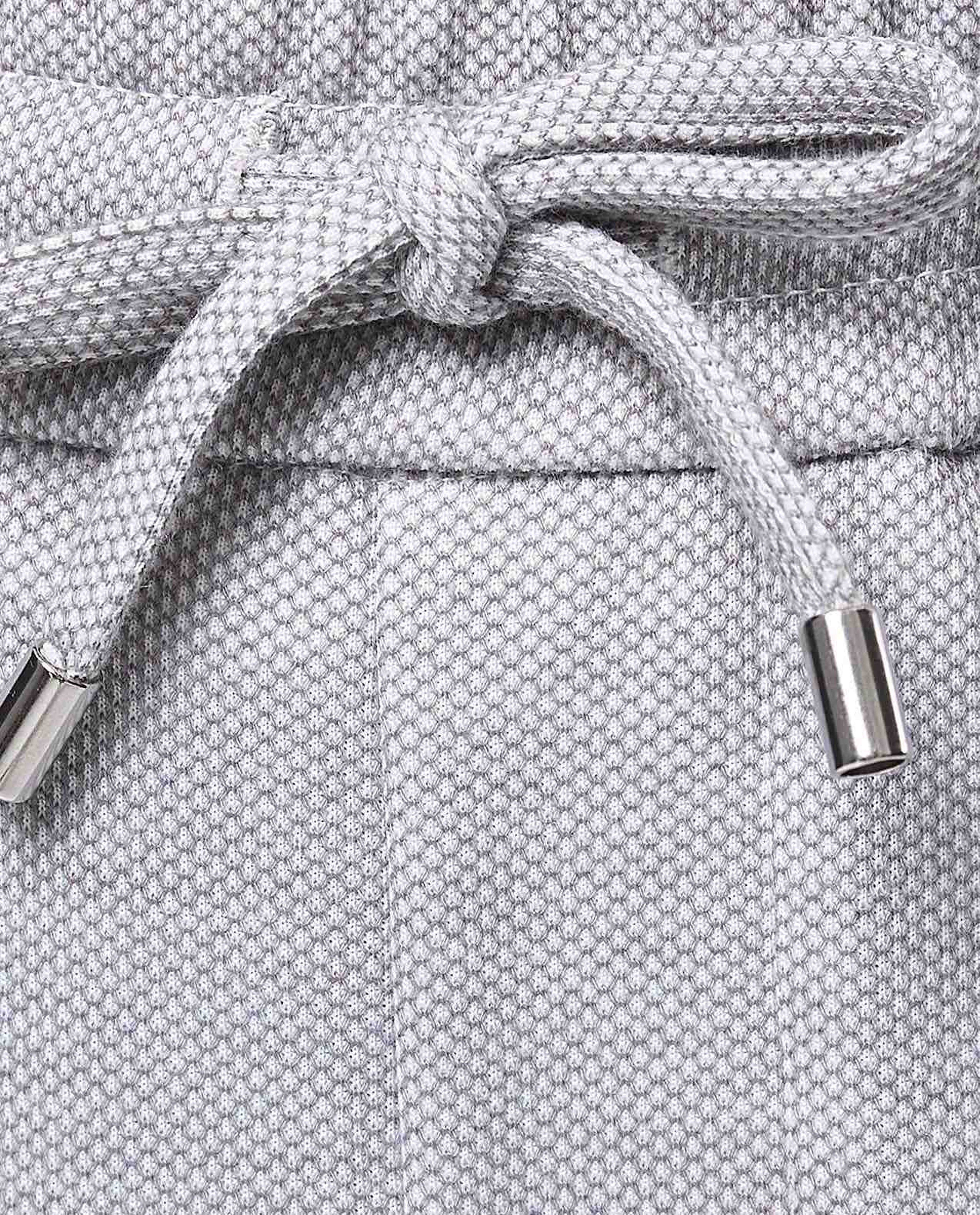 Textured Trousers with Drawstring Waist