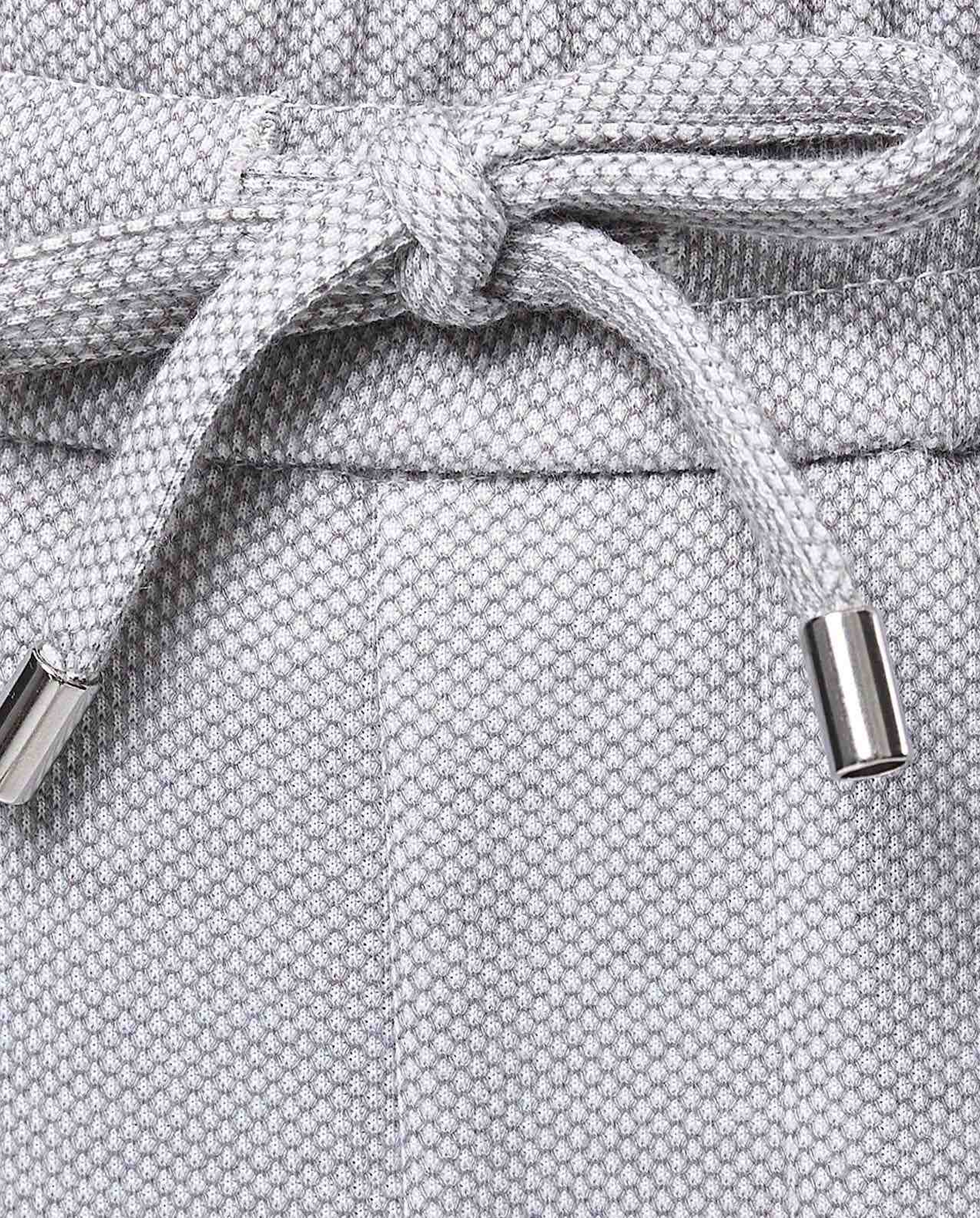 Textured Trousers with Drawstring Waist