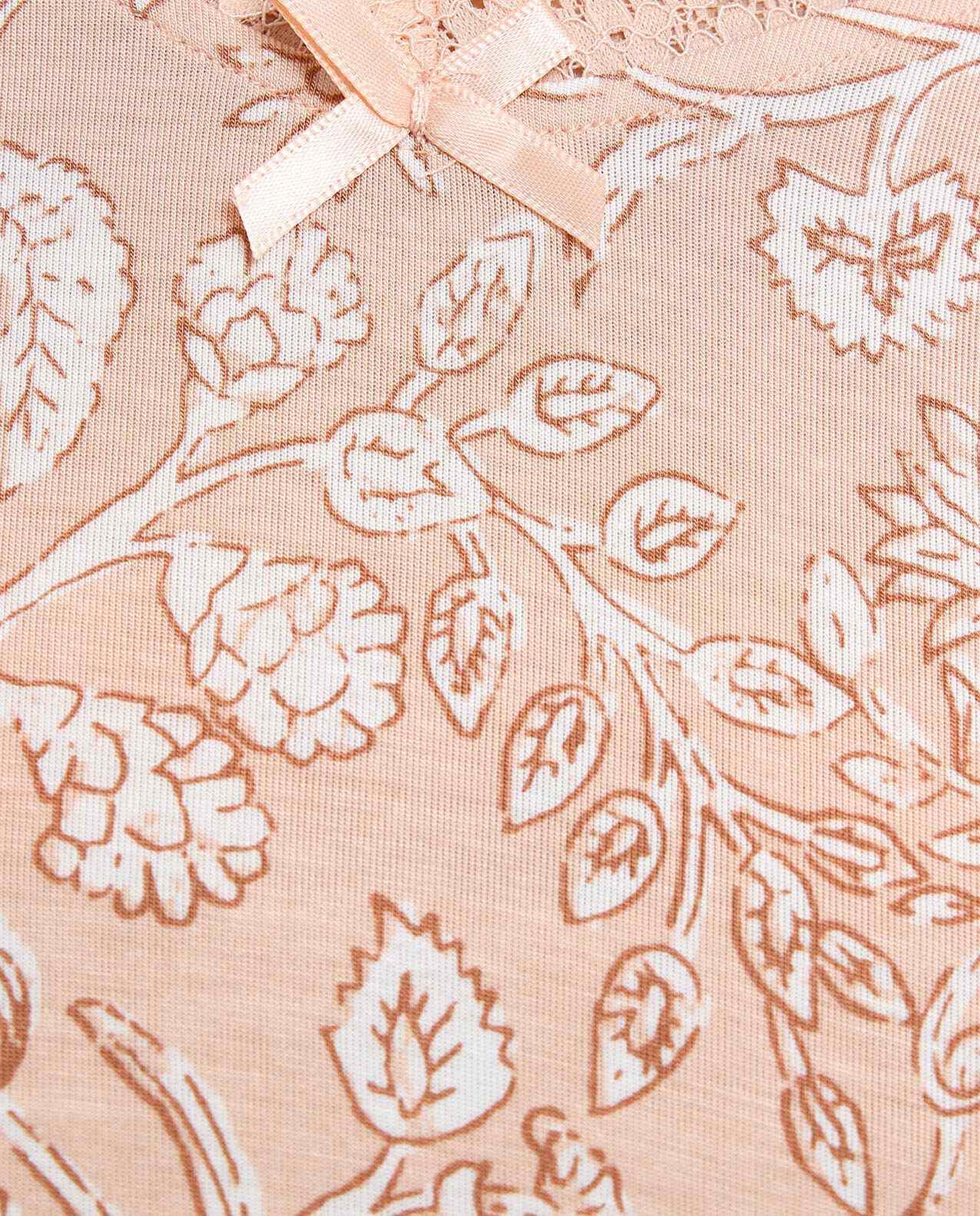 Printed Sleeveless Nightgown with V-Neck