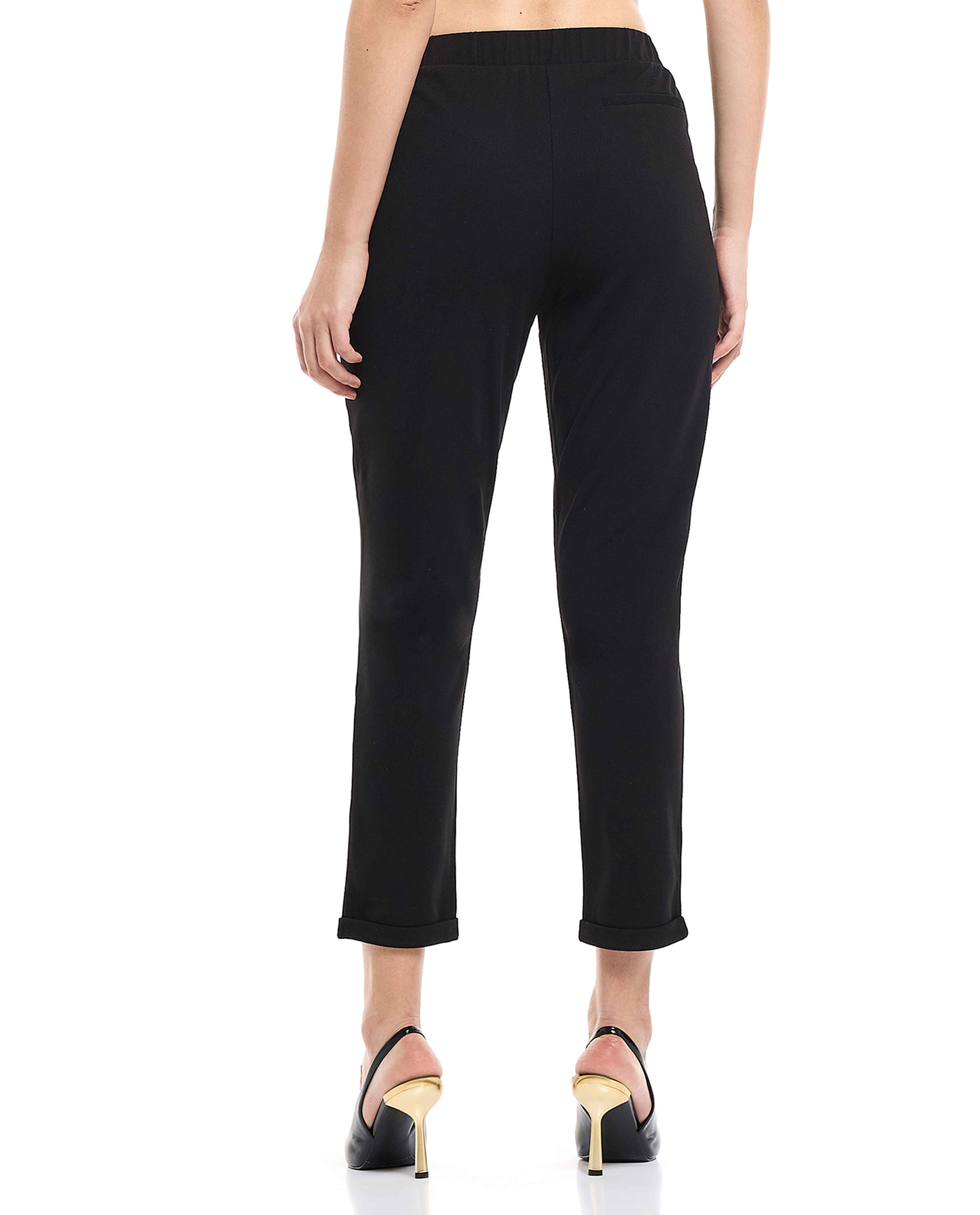 بنطال سادة بخصر مرن