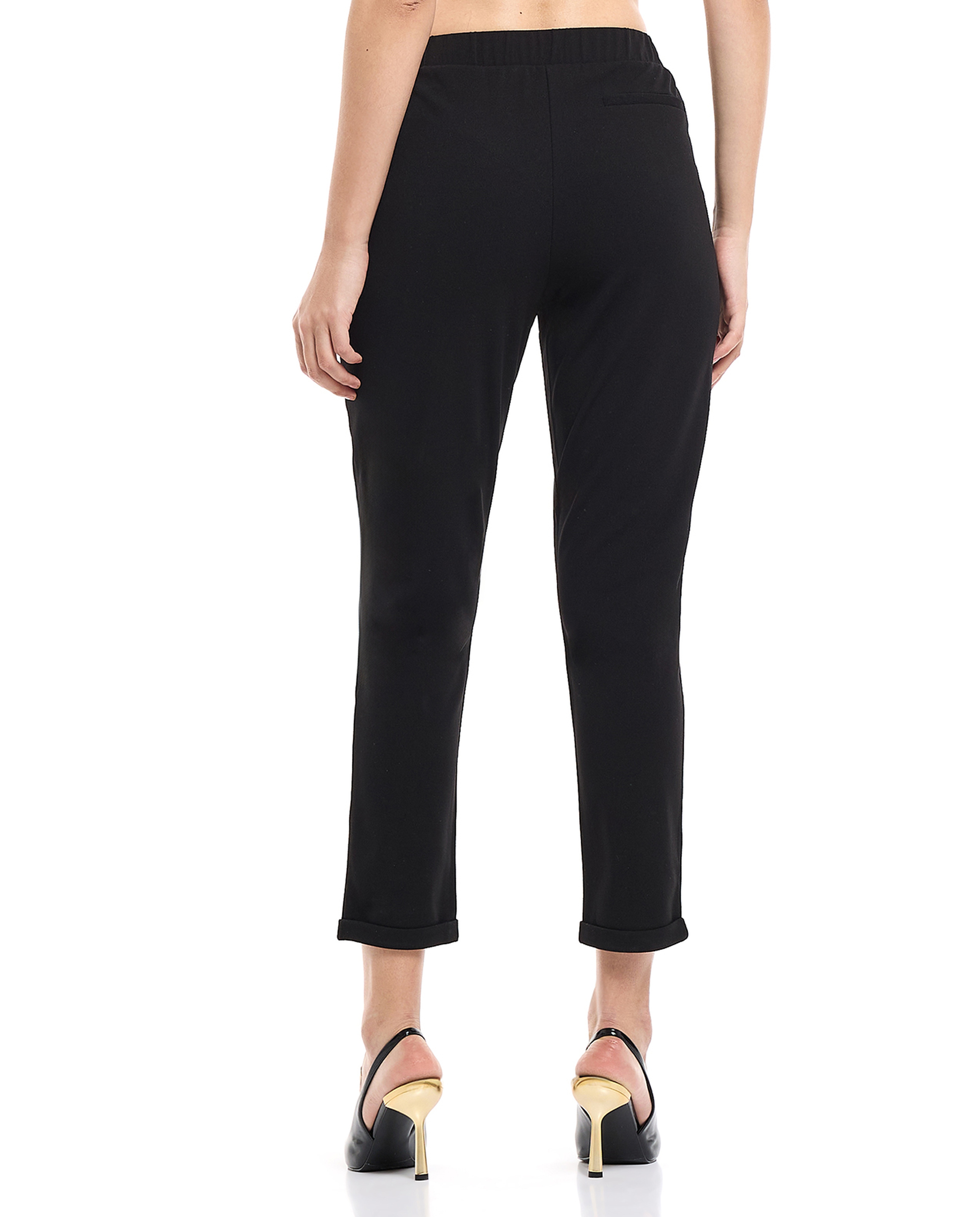 بنطال سادة بخصر مرن