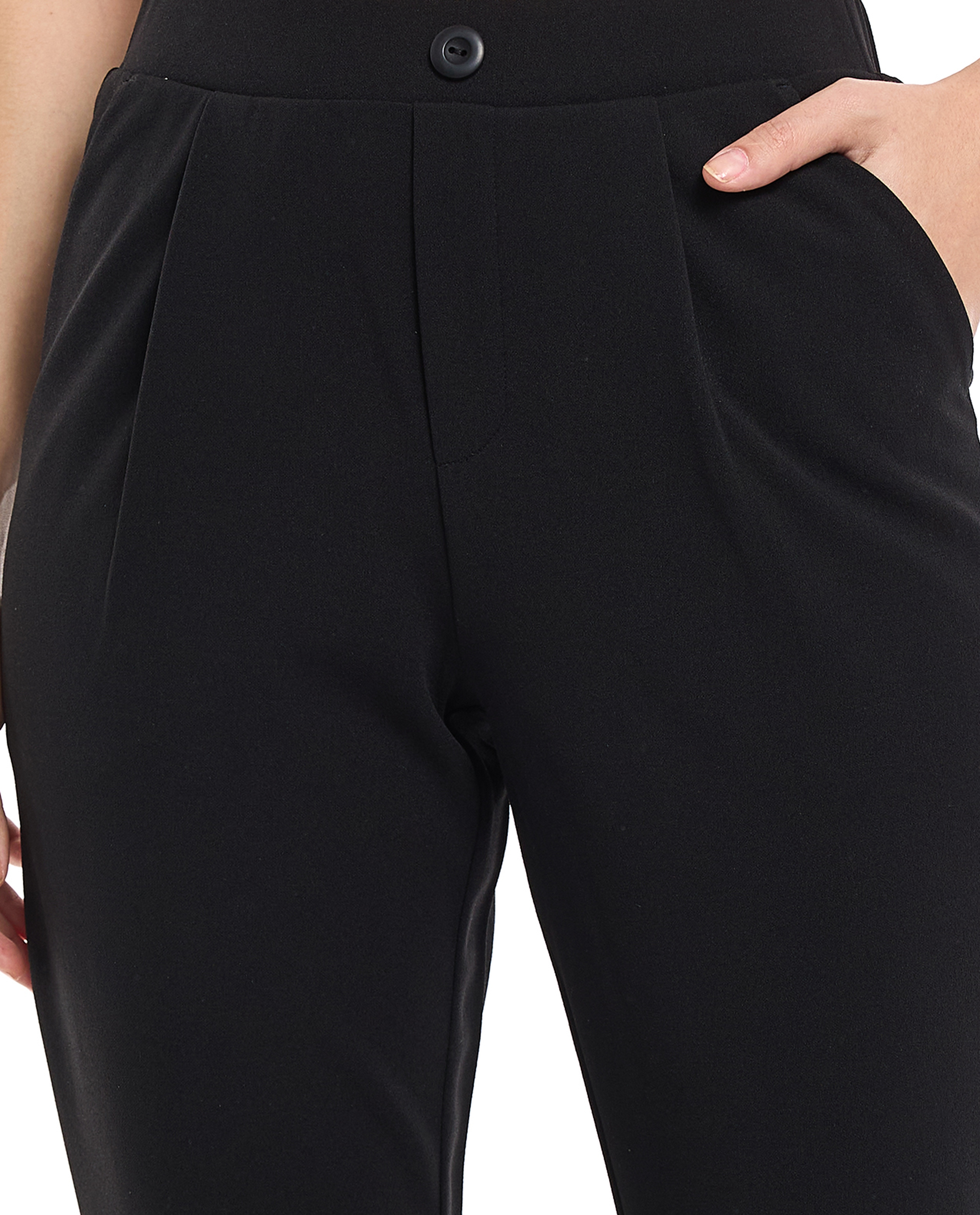 بنطال سادة بخصر مرن