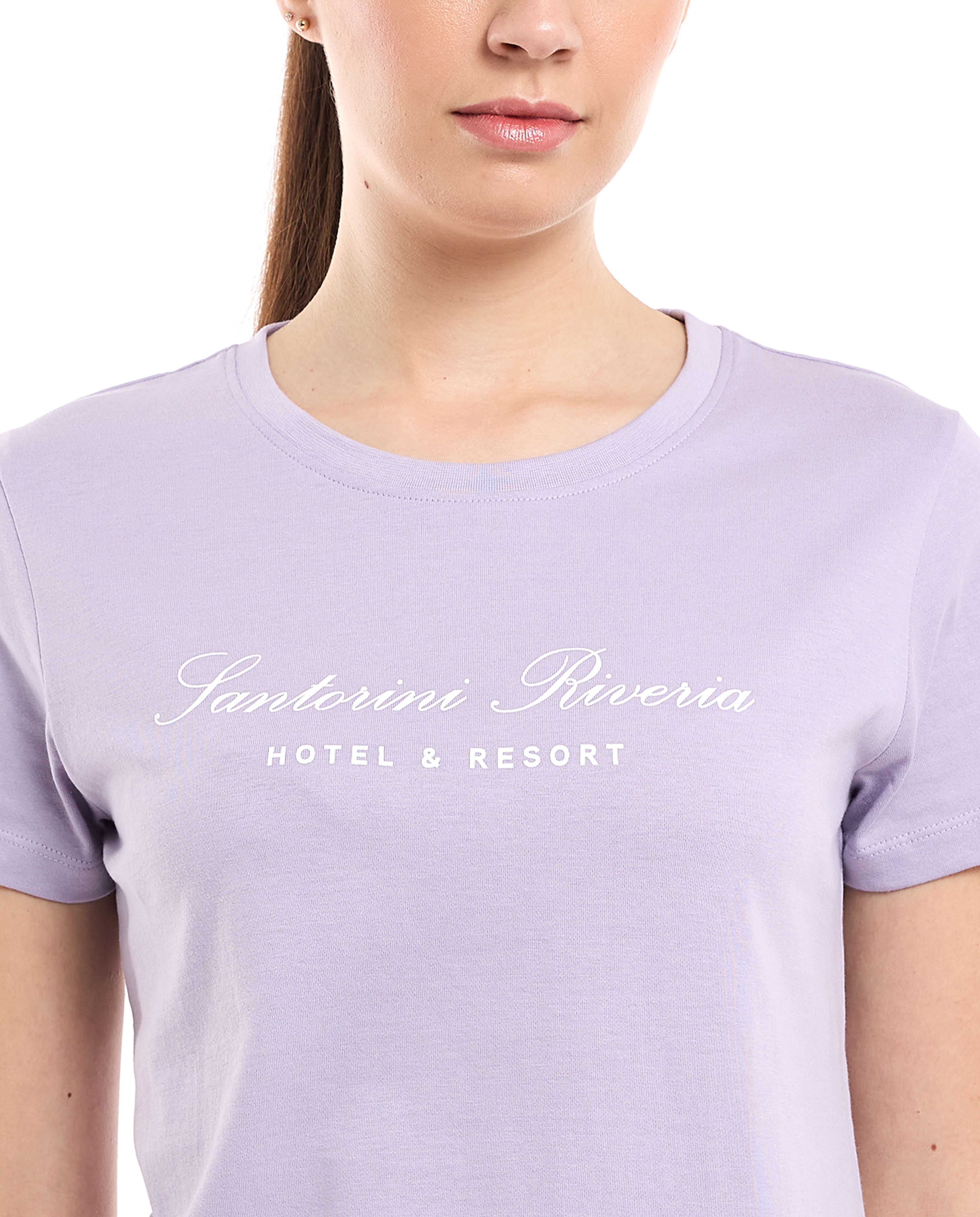 Printed T-Shirt with Crew Neck and Short Sleeves