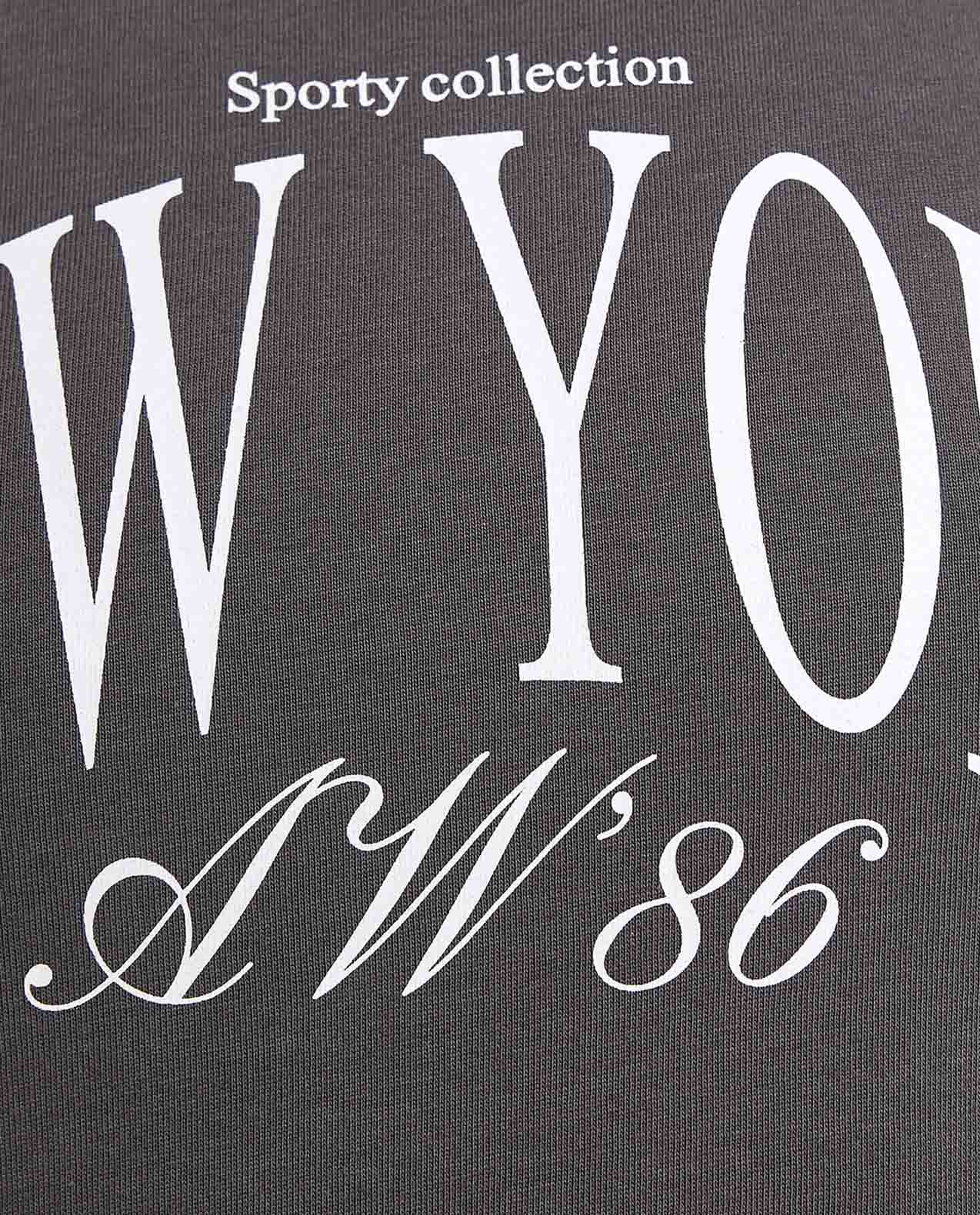 Typography Print T-Shirt with Crew Neck and Short Sleeves