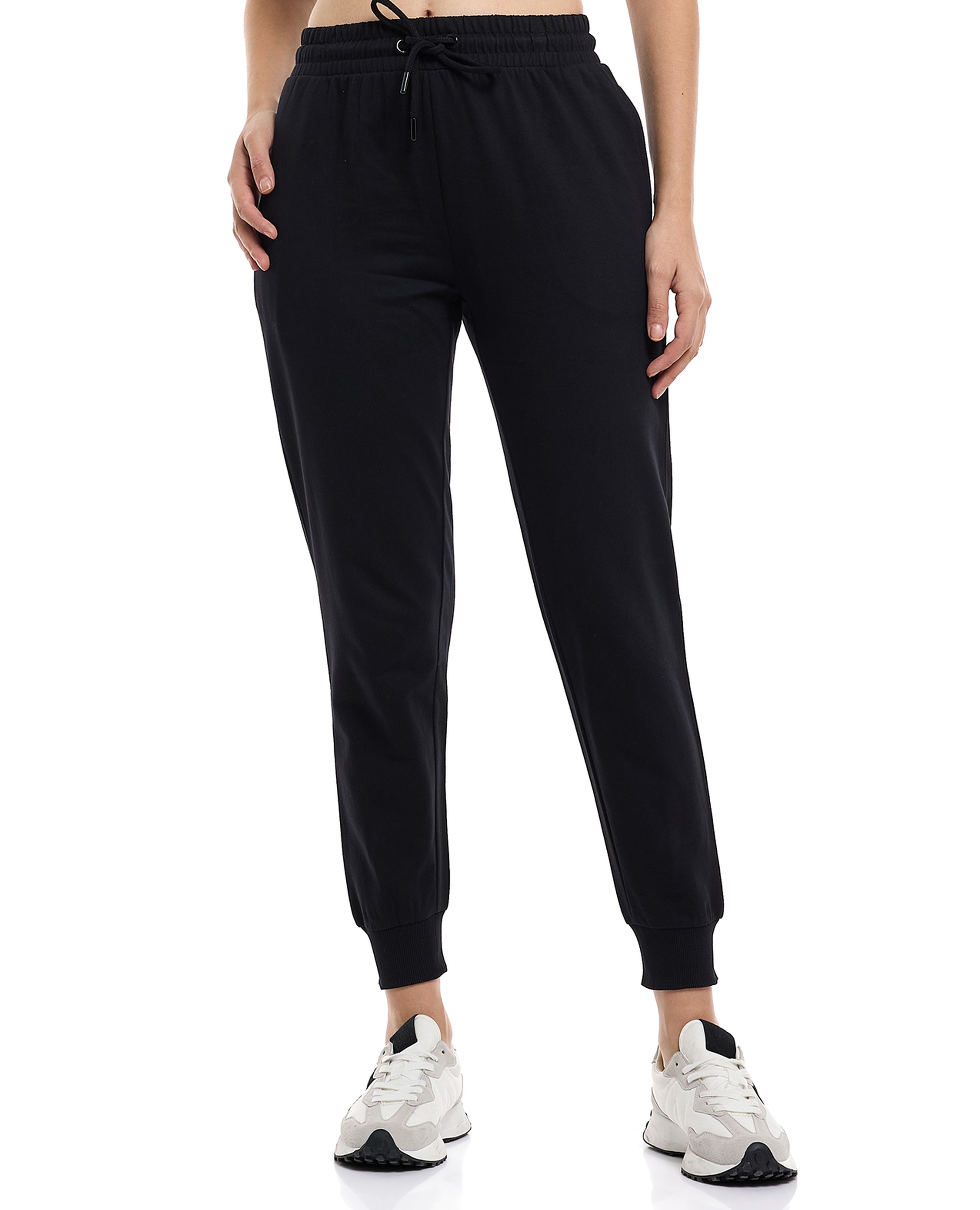 Solid Joggers with Drawstring Waist
