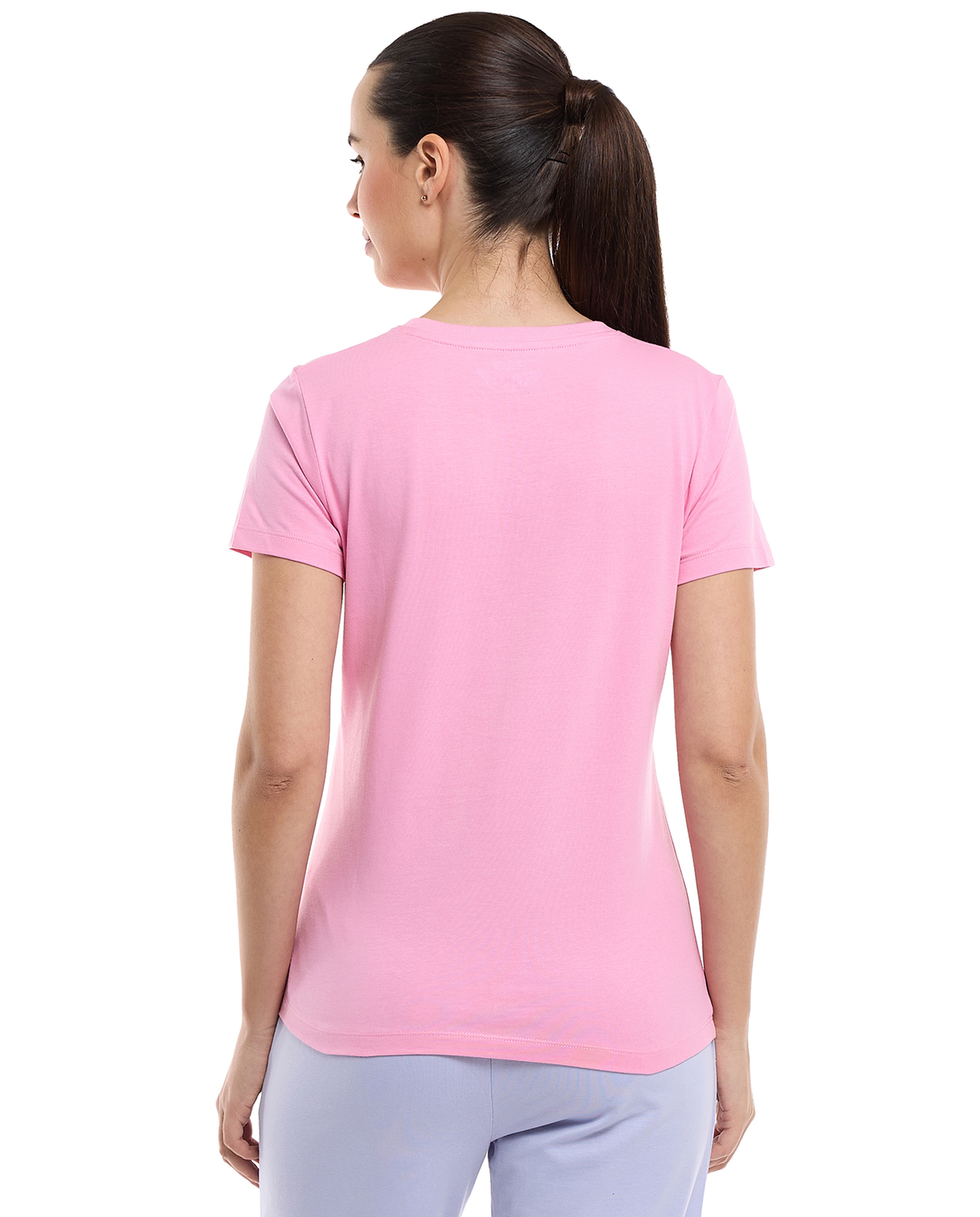 Typography Print T-Shirt with Crew Neck and Short Sleeves