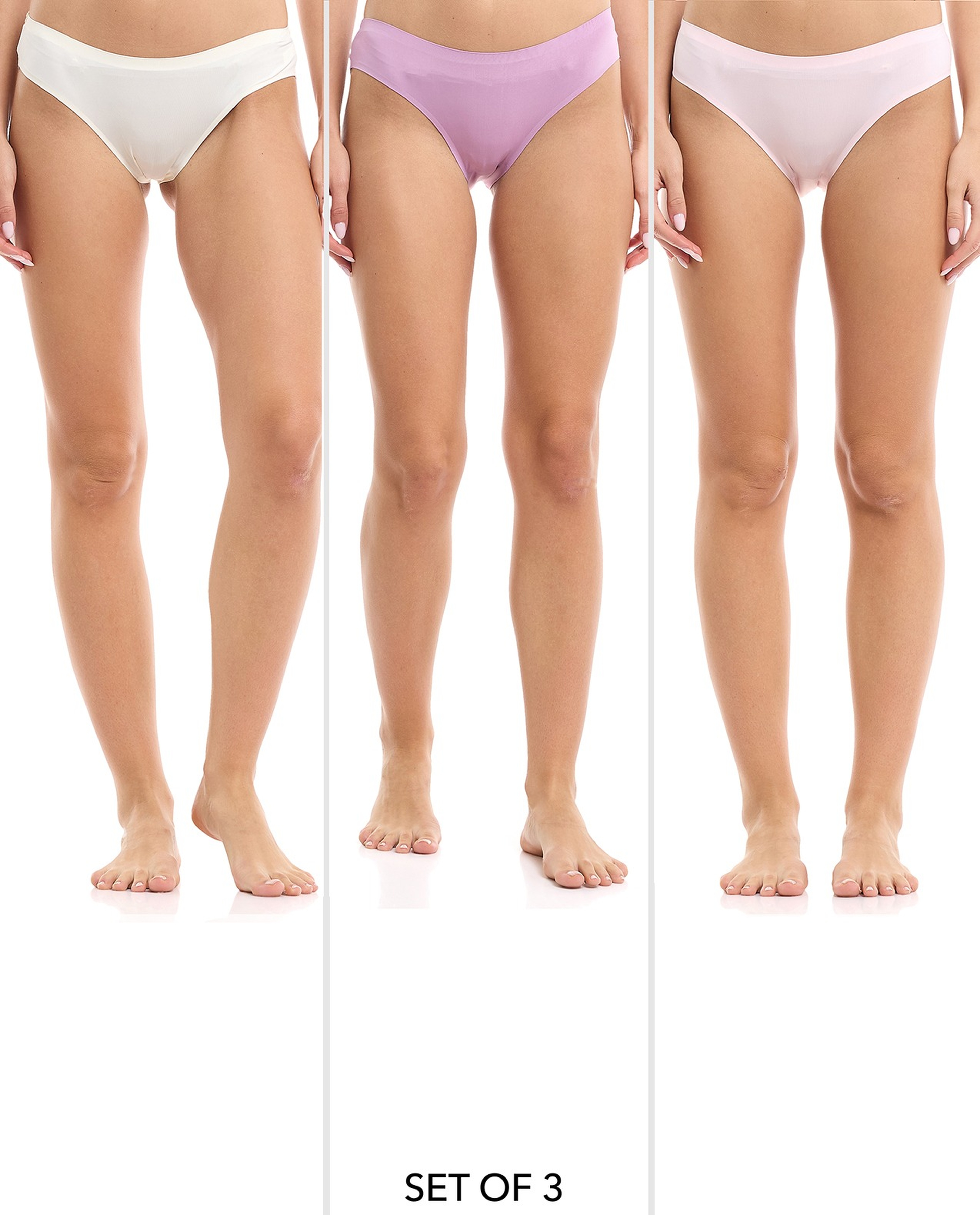 3 Pack Solid Bikini Briefs