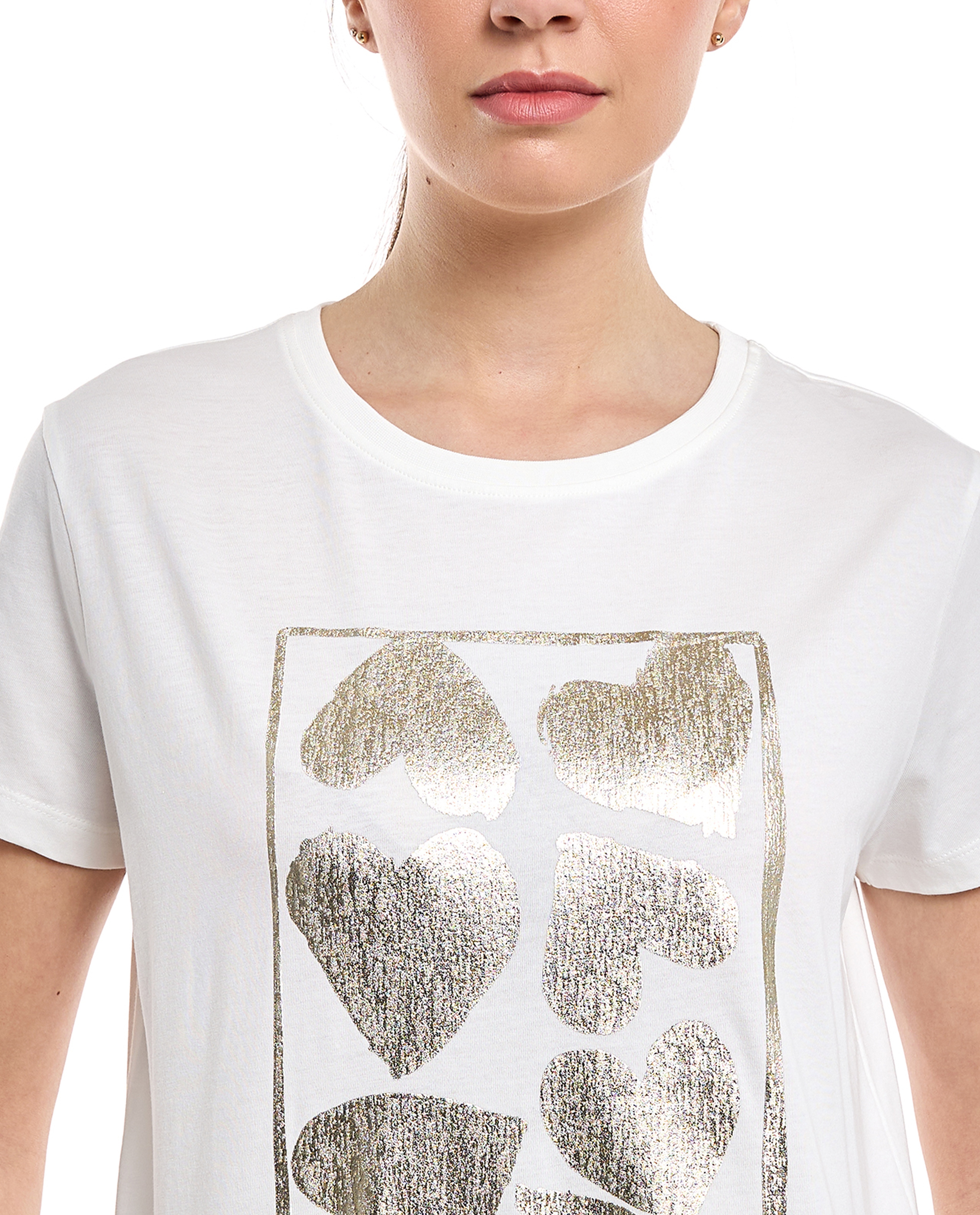 Printed T-Shirt with Crew Neck and Short Sleeves