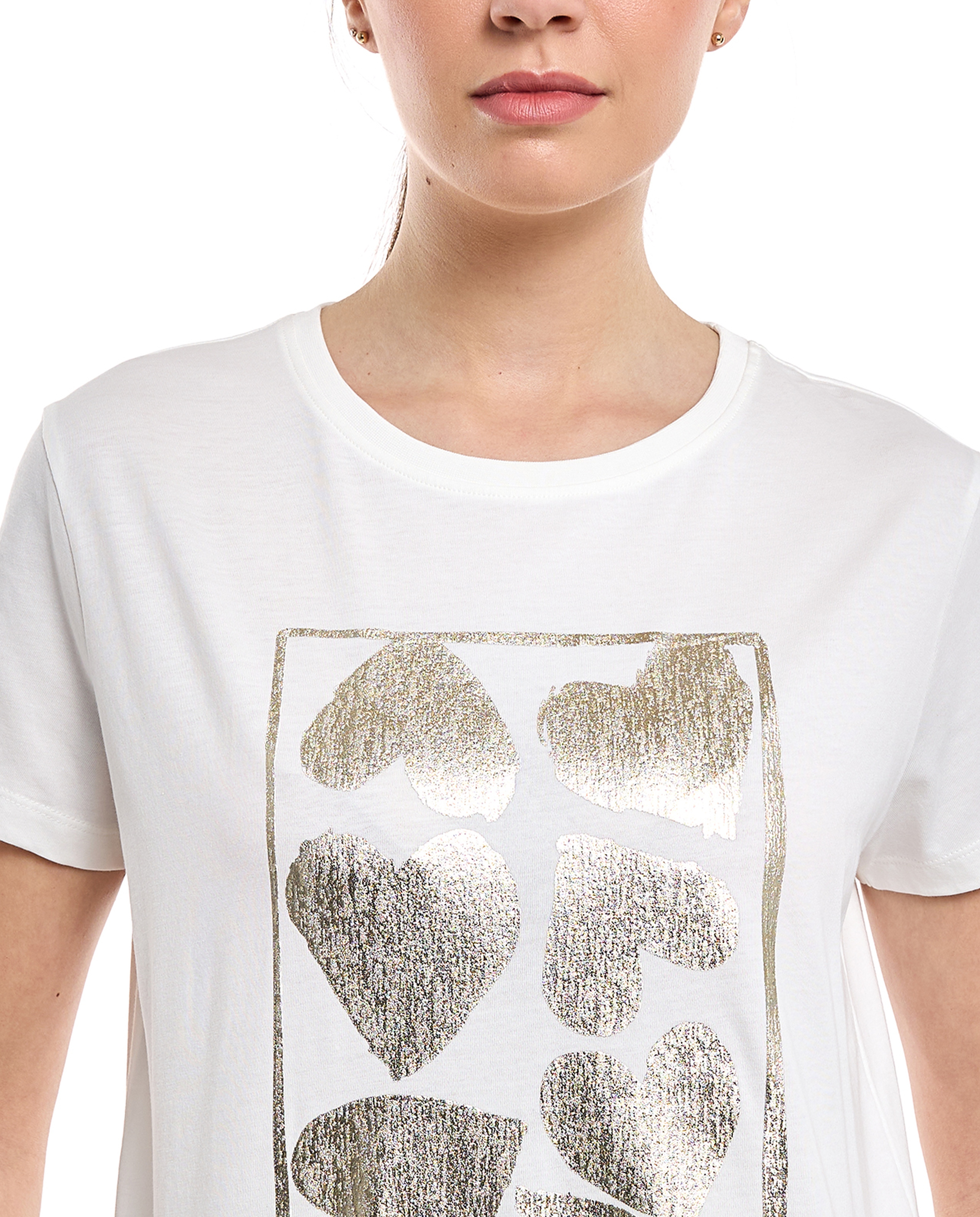 Printed T-Shirt with Crew Neck and Short Sleeves