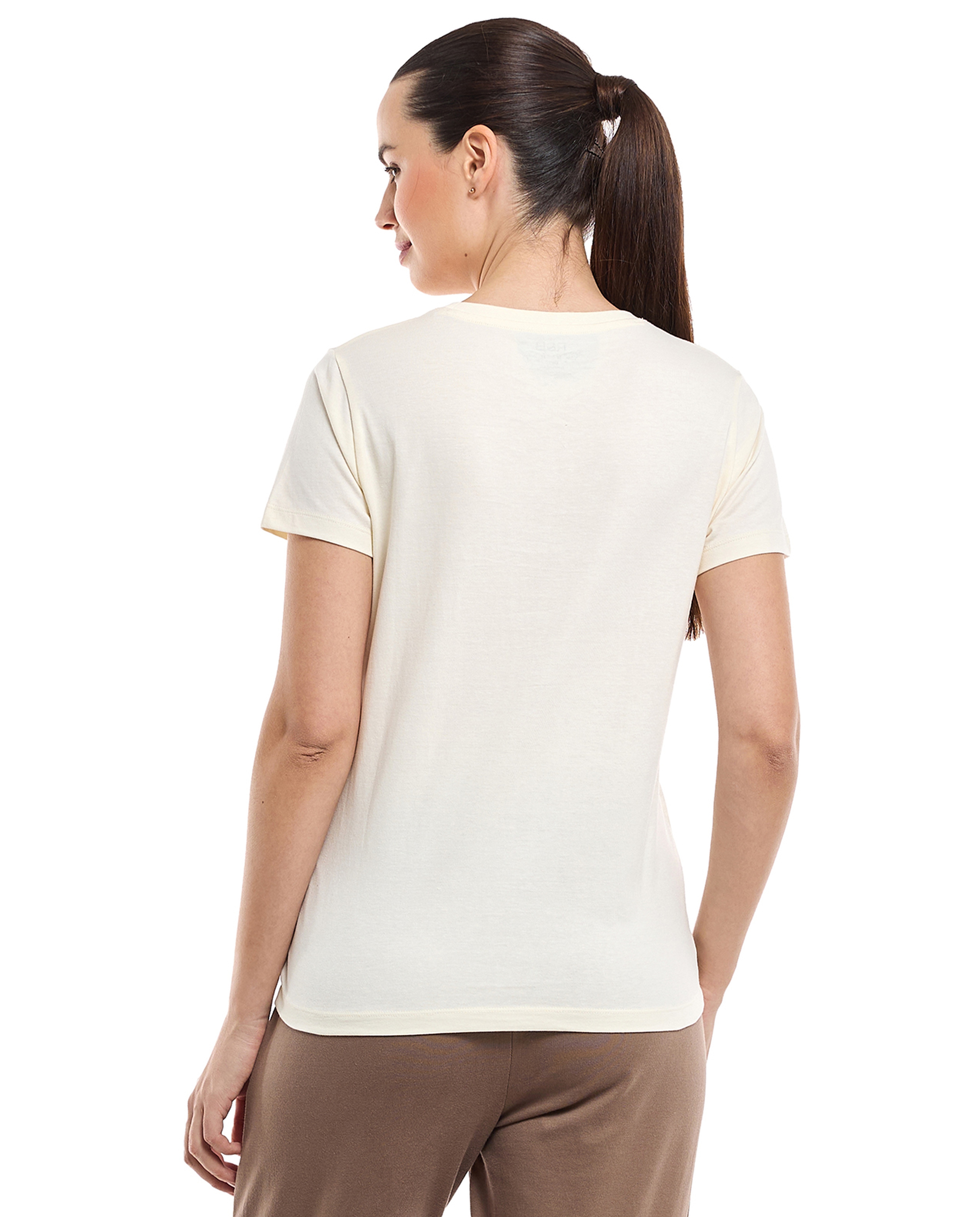 Graphic Print T-Shirt with Crew Neck and Short Sleeves