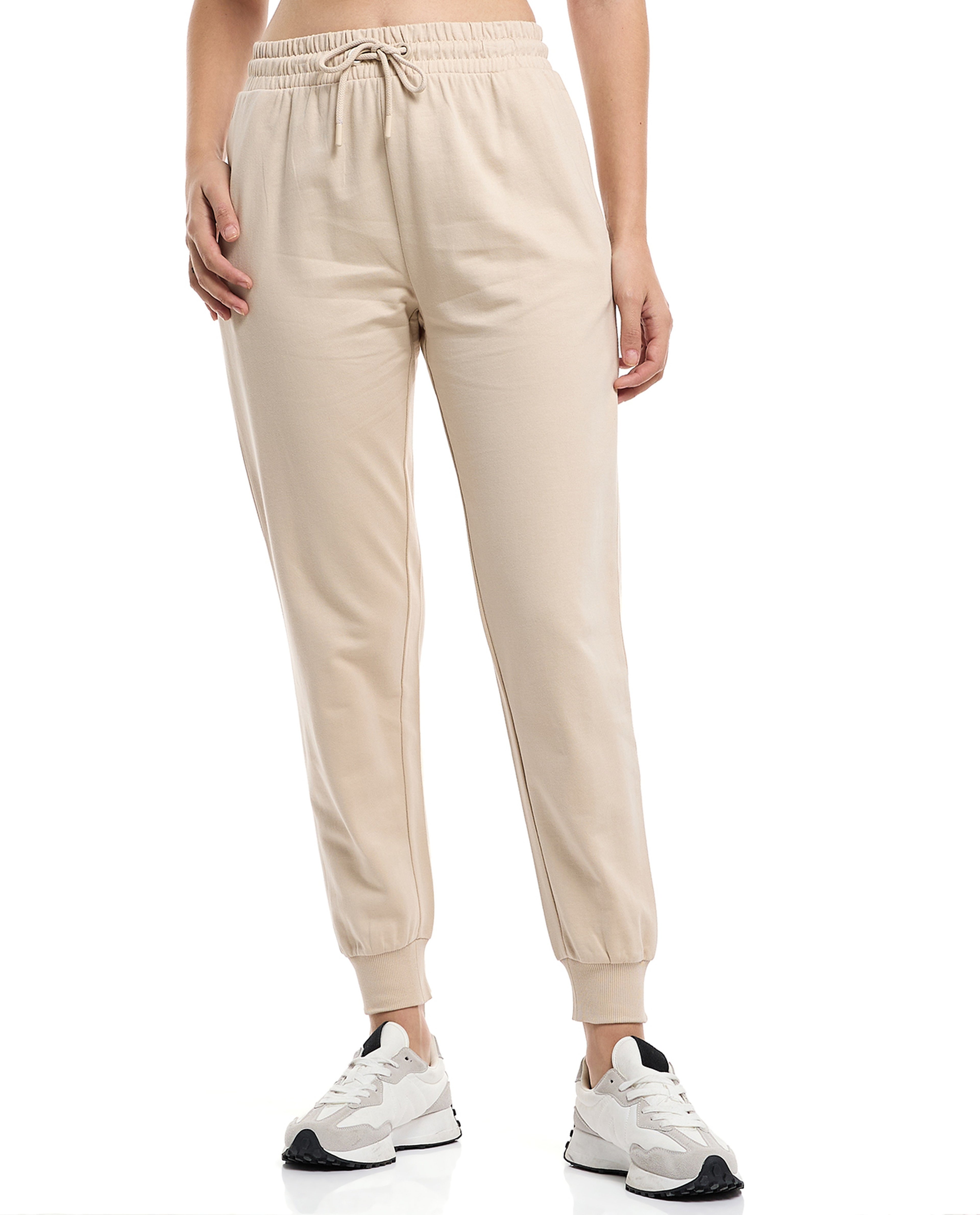 Solid Joggers with Drawstring Waist