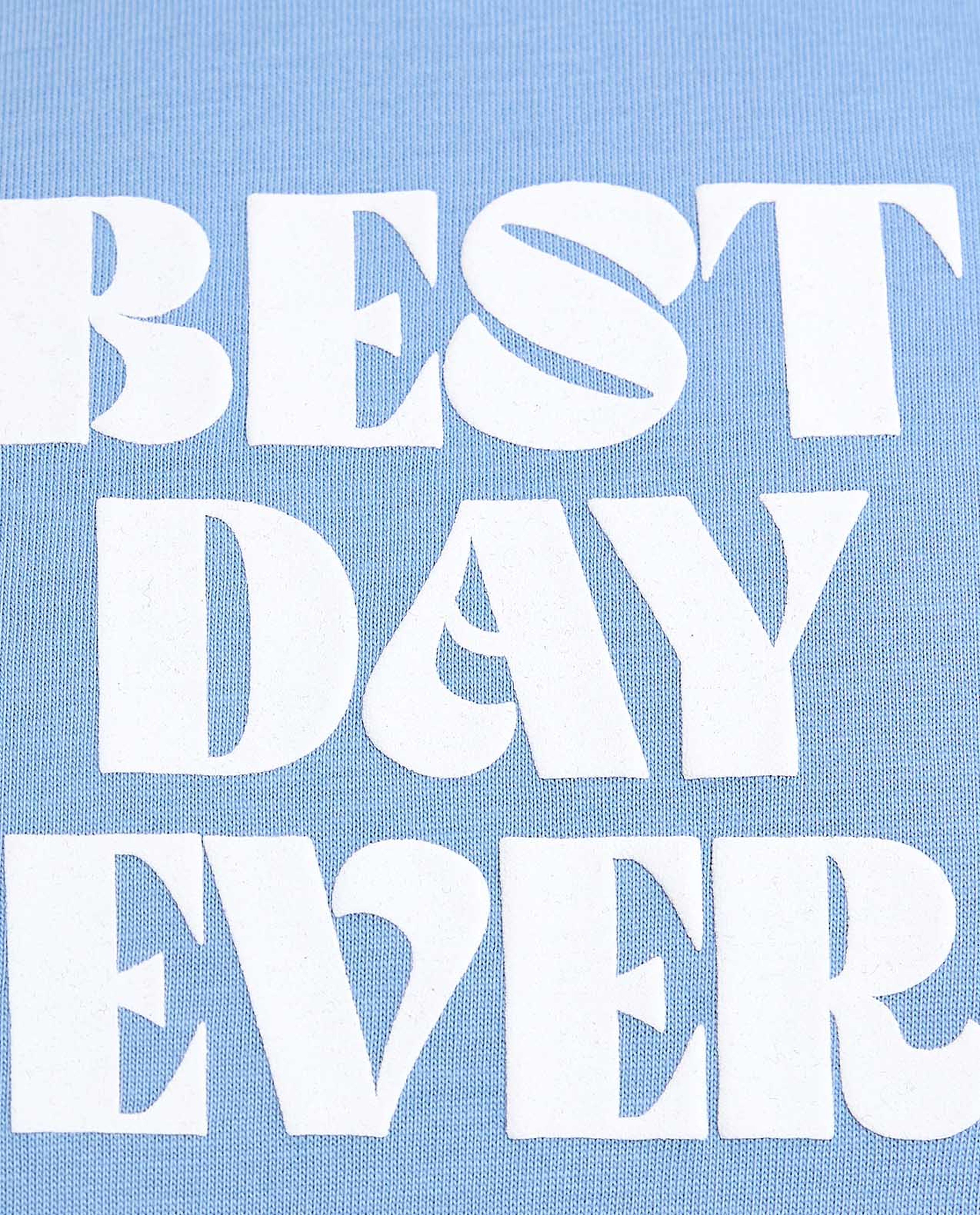 Typography Print T-Shirt with Crew Neck and Short Sleeves