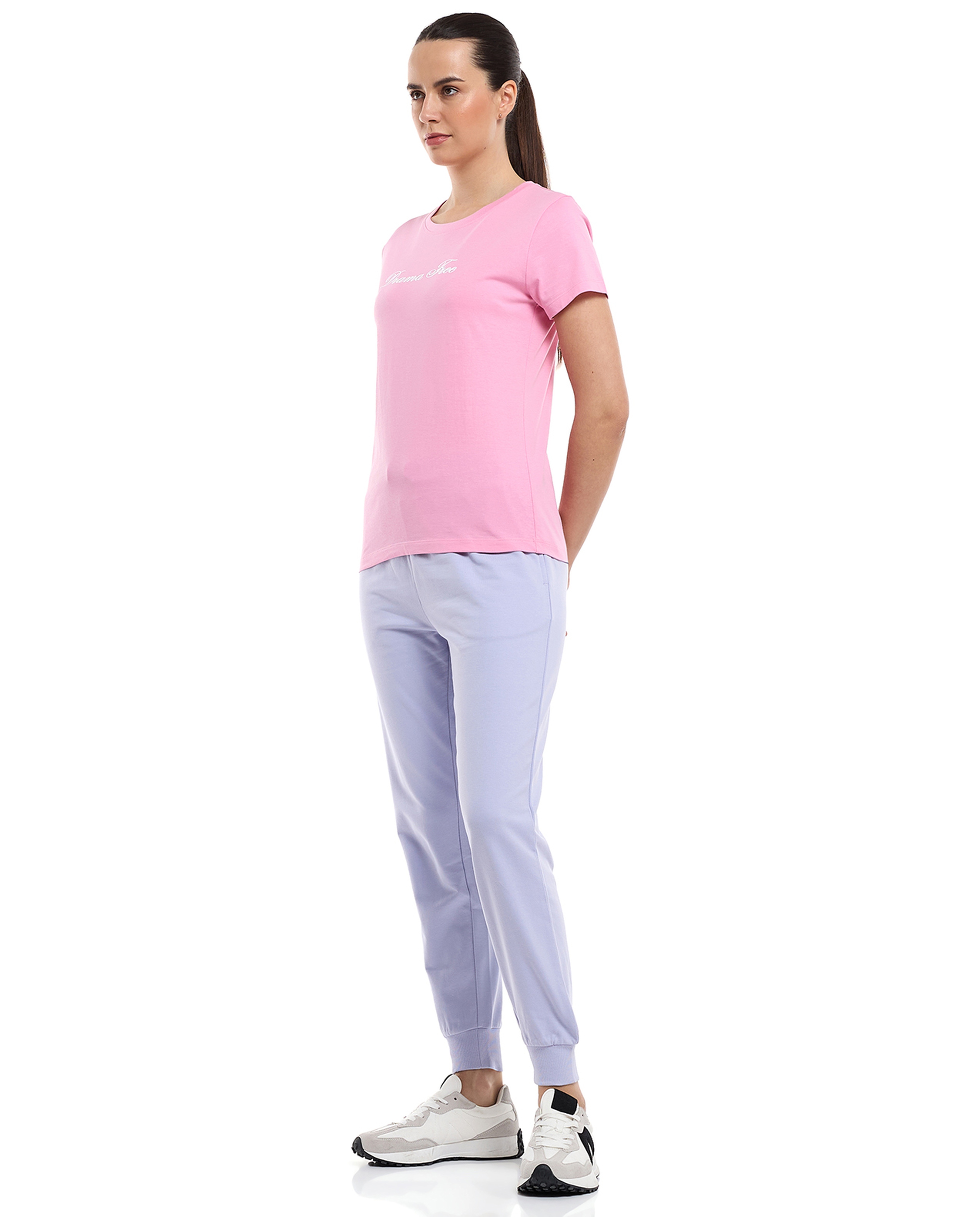 Solid Joggers with Drawstring Waist