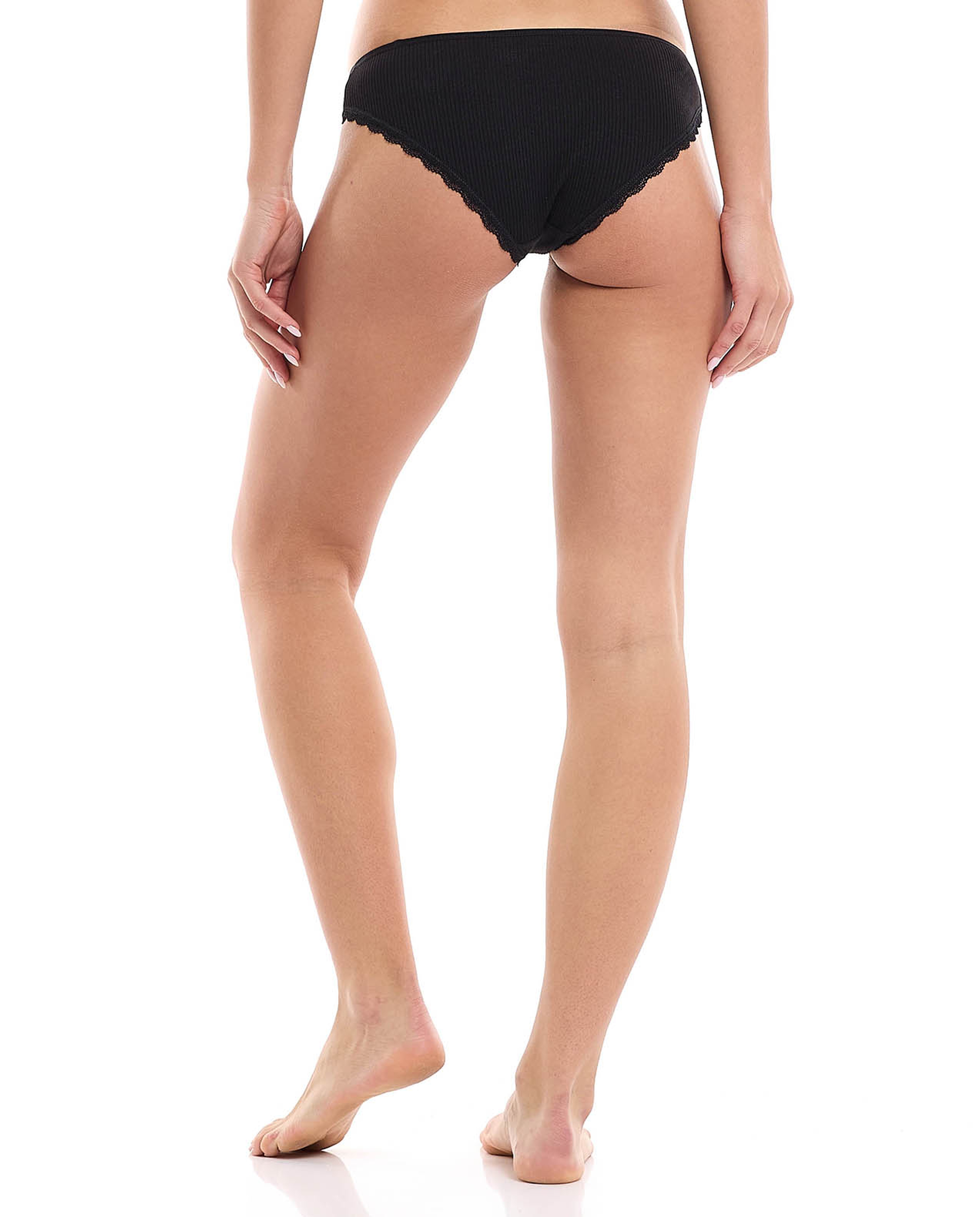 3 Pack Ribbed Bikini Briefs