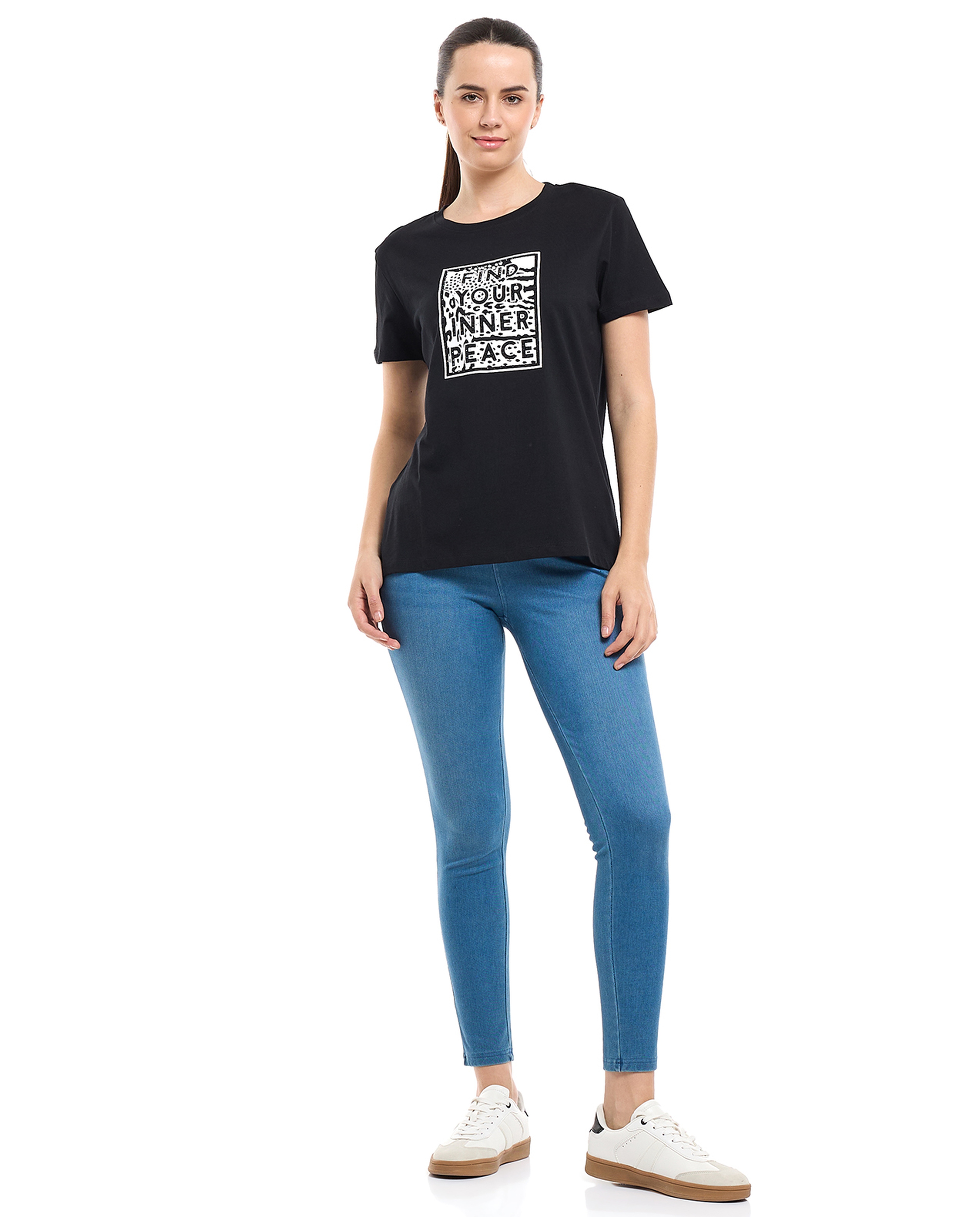 Embellished T-Shirt with Crew Neck and Short Sleeves