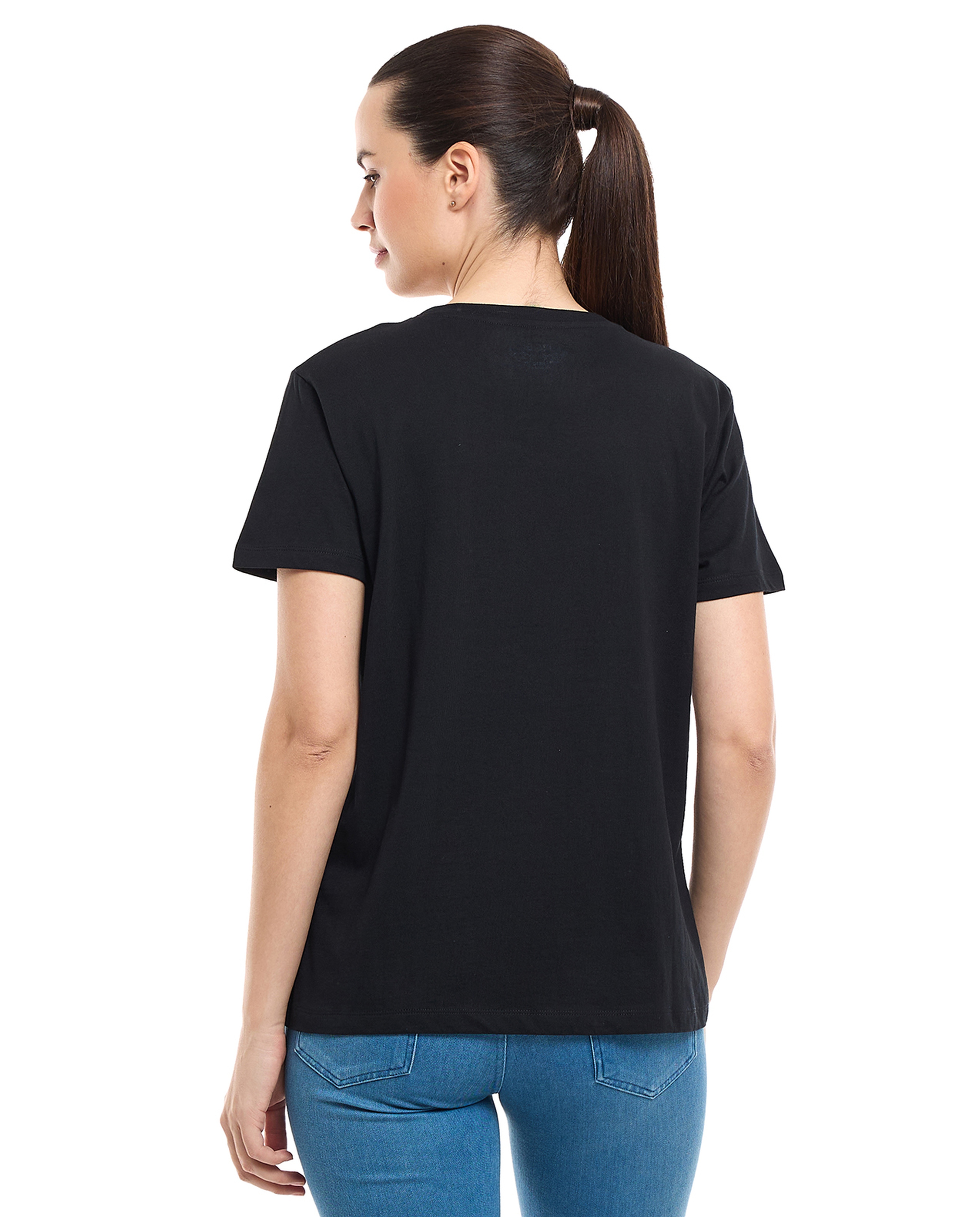 Embellished T-Shirt with Crew Neck and Short Sleeves