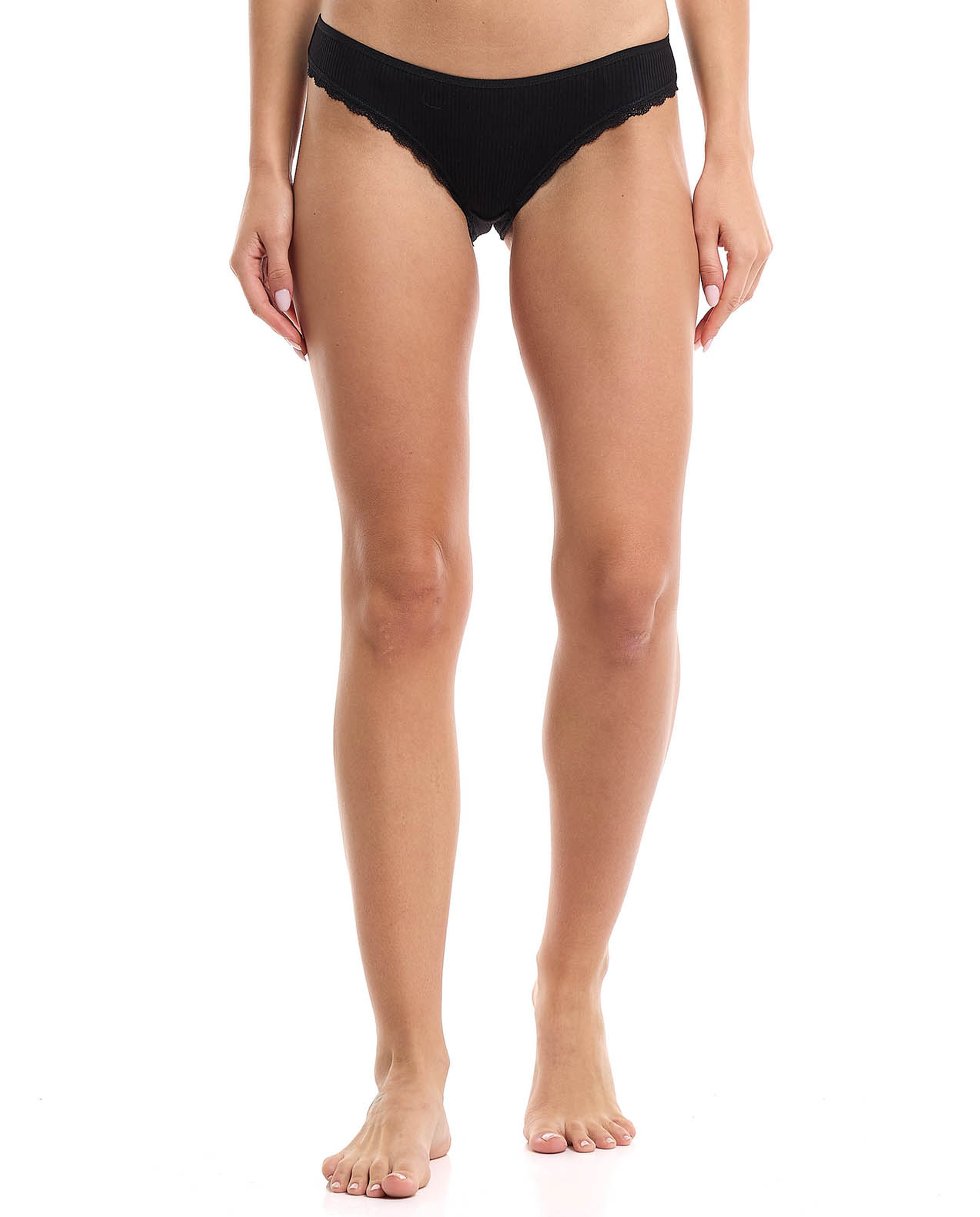 3 Pack Ribbed Bikini Briefs