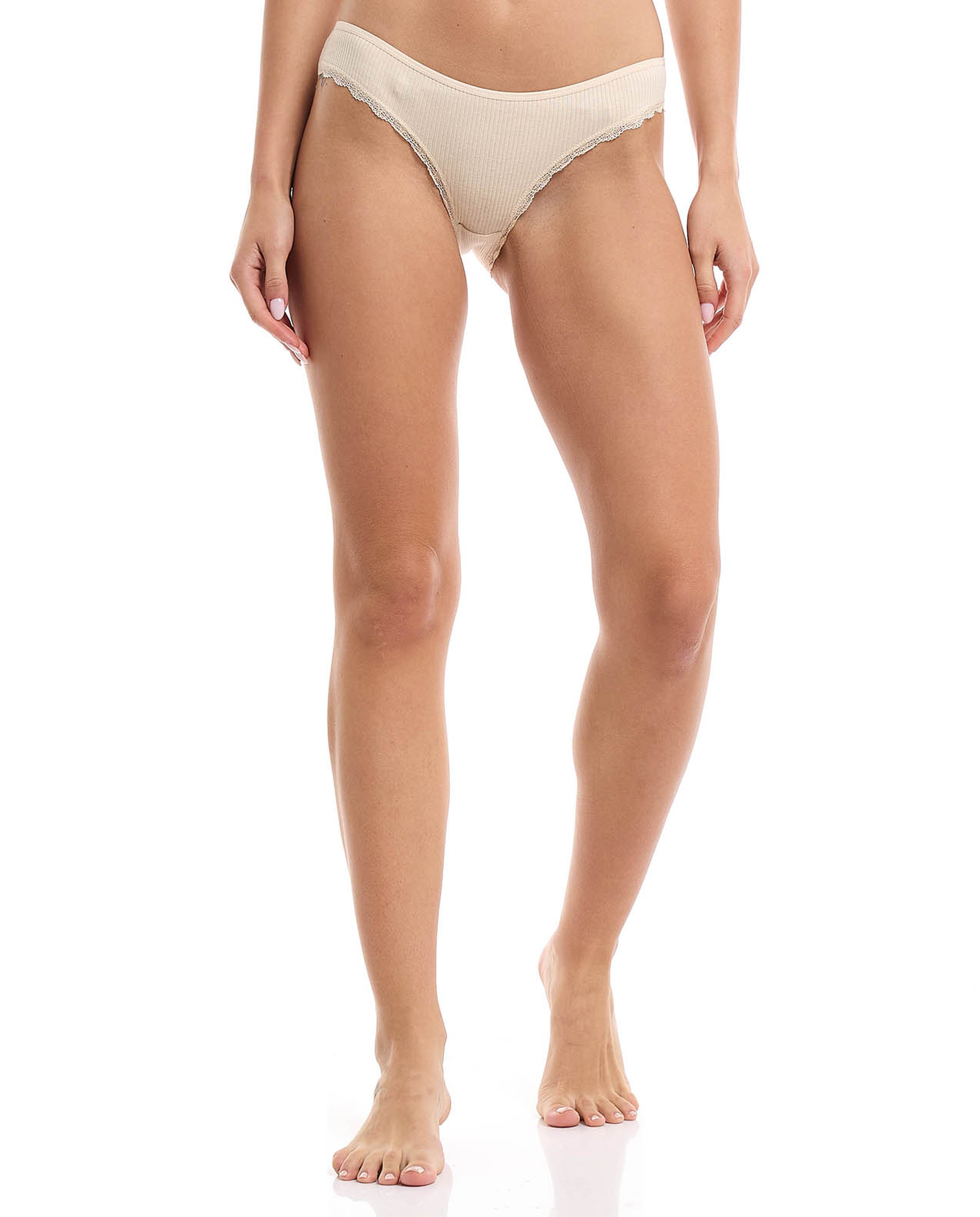 3 Pack Ribbed Bikini Briefs