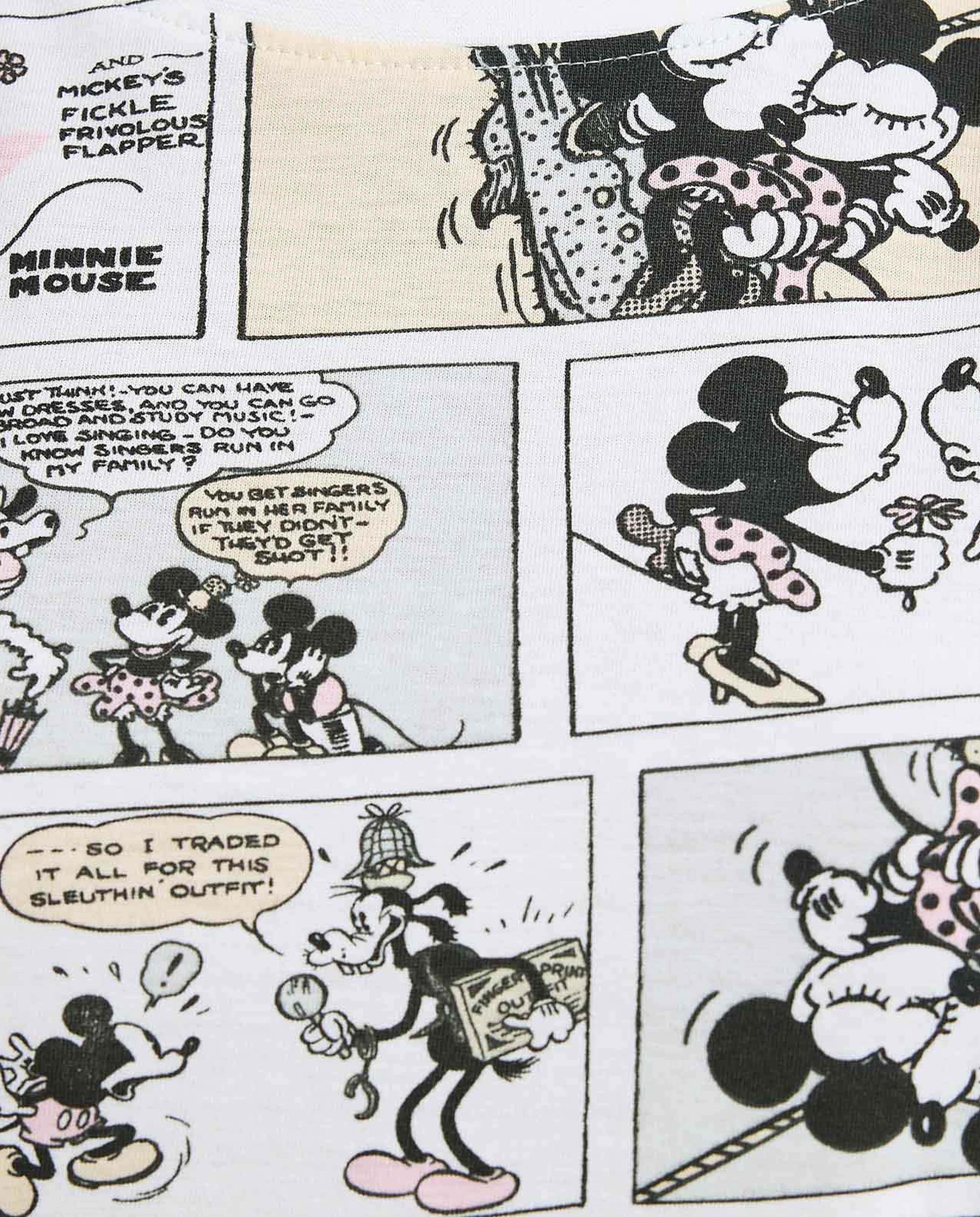 Mickey Mouse Print Nightdress with Short Sleeves