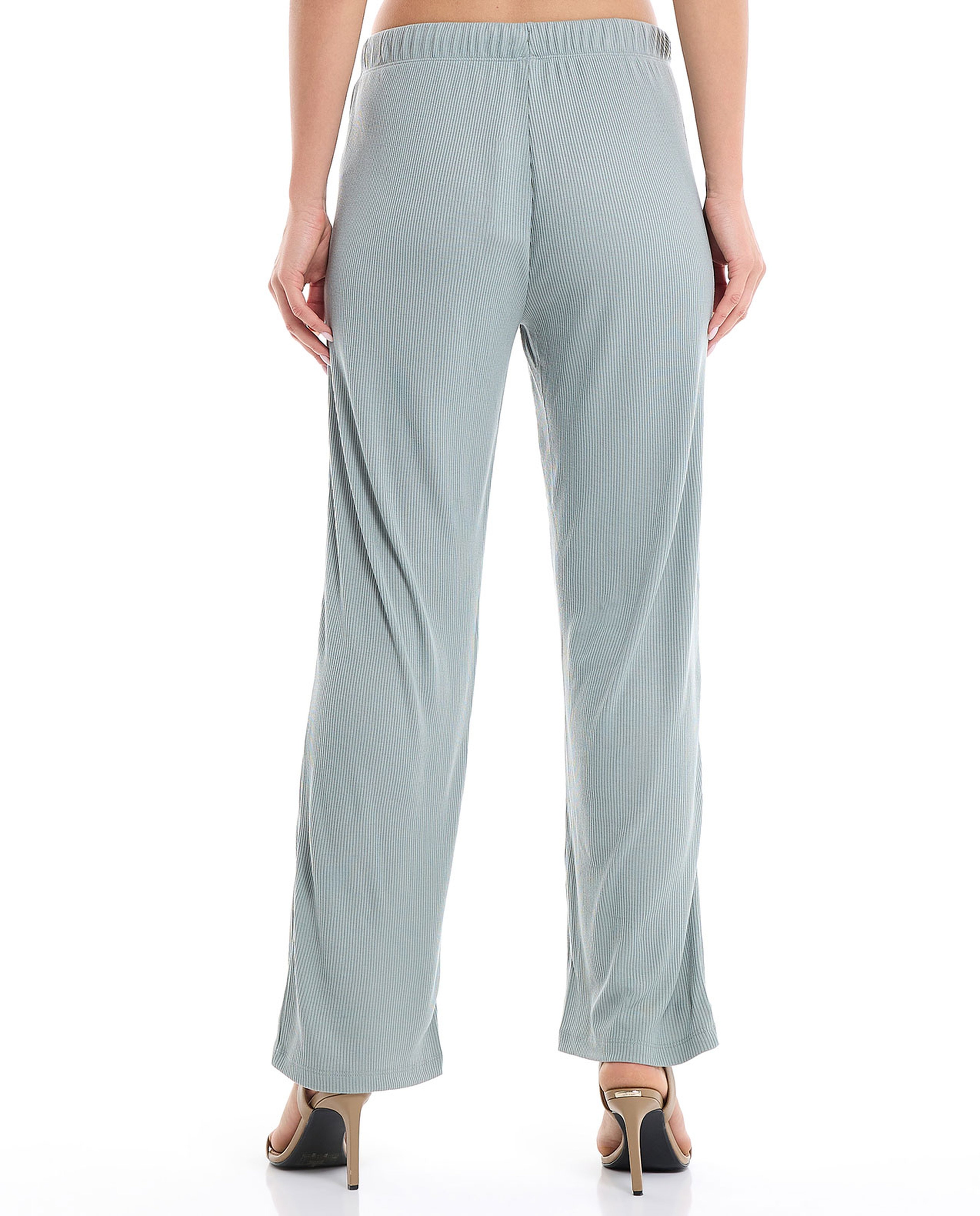 Solid Pyjama Bottom with Drawstring Waist
