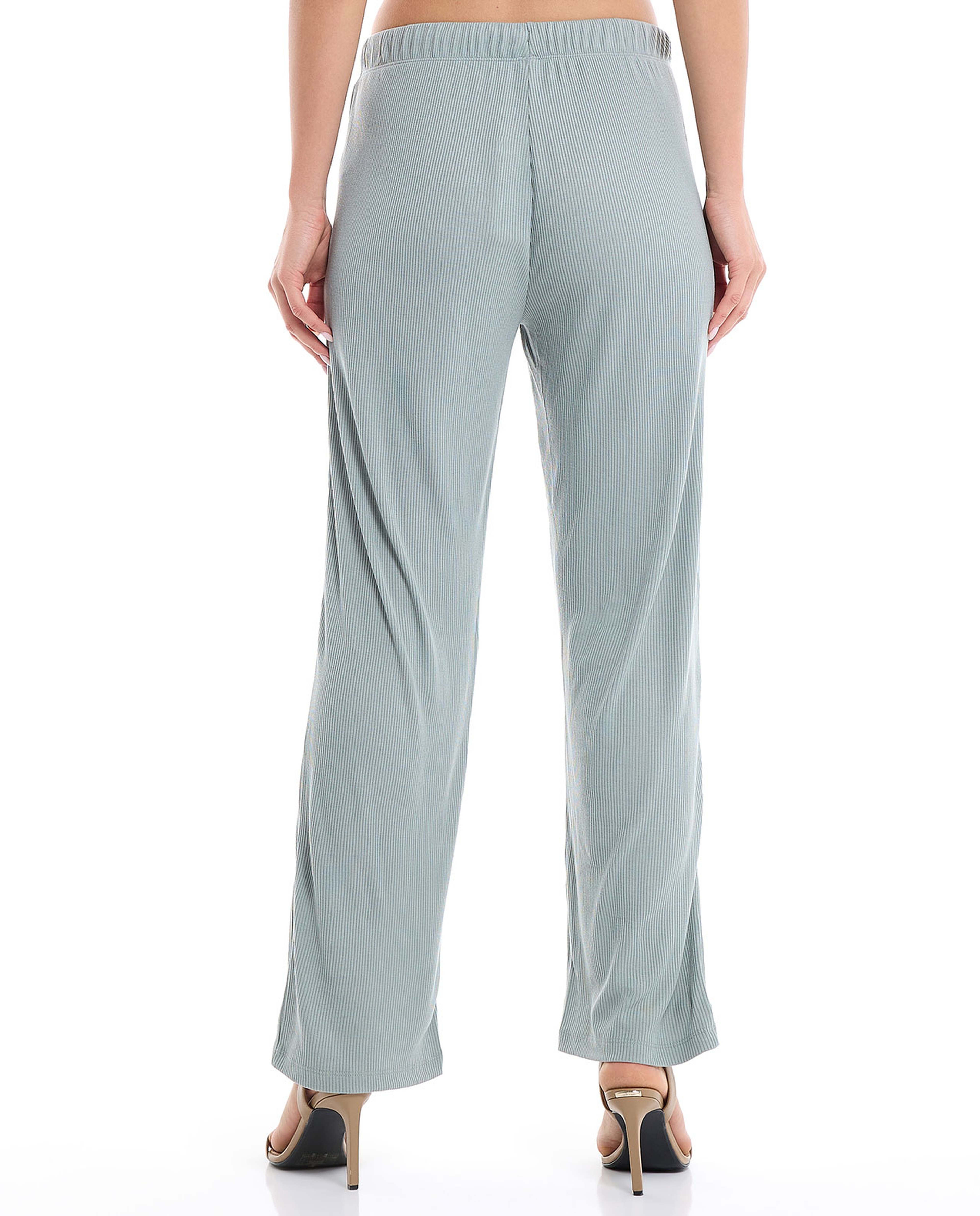 Solid Pyjama Bottom with Drawstring Waist