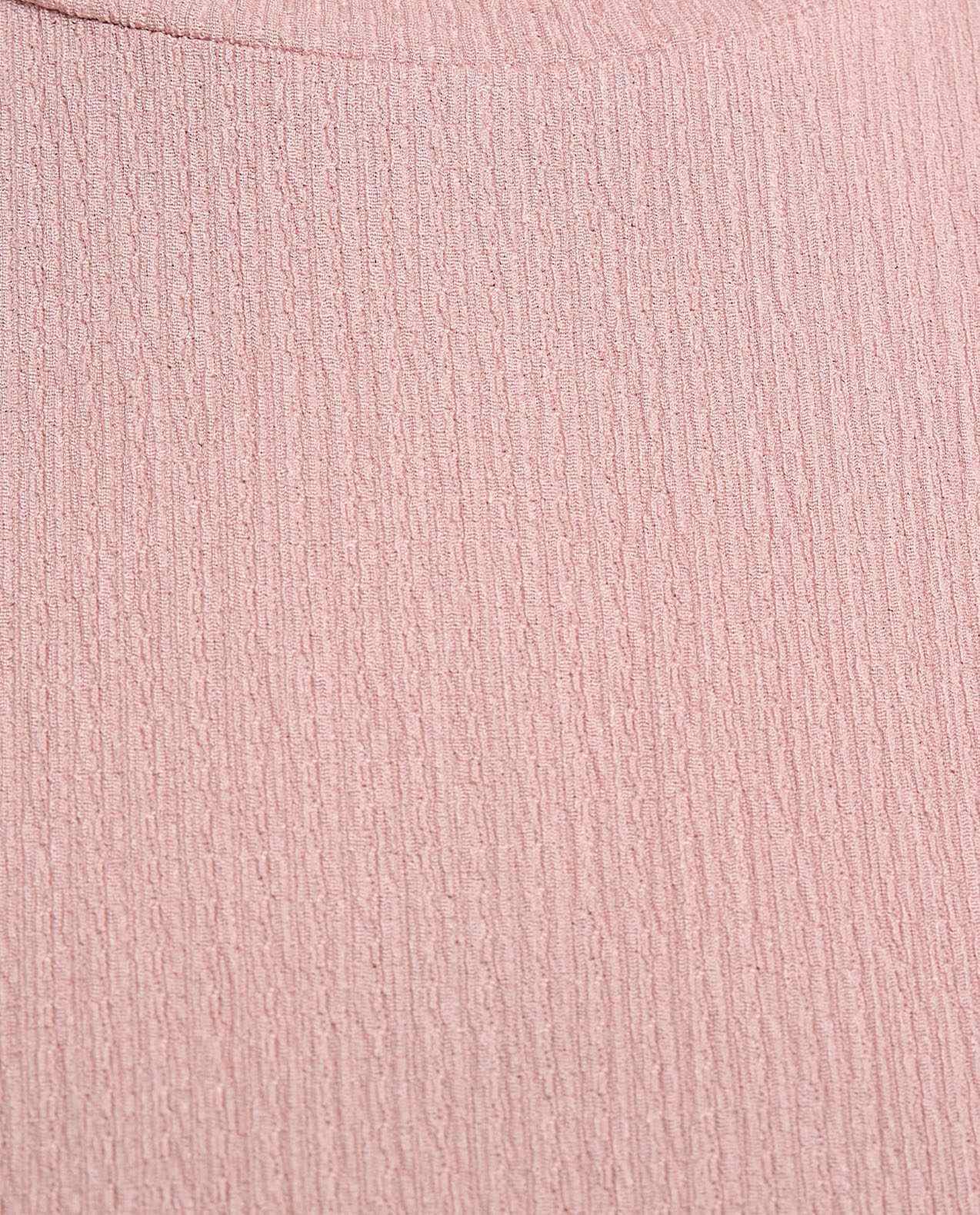 Textured Knit Top with Crew Neck and Short Sleeves