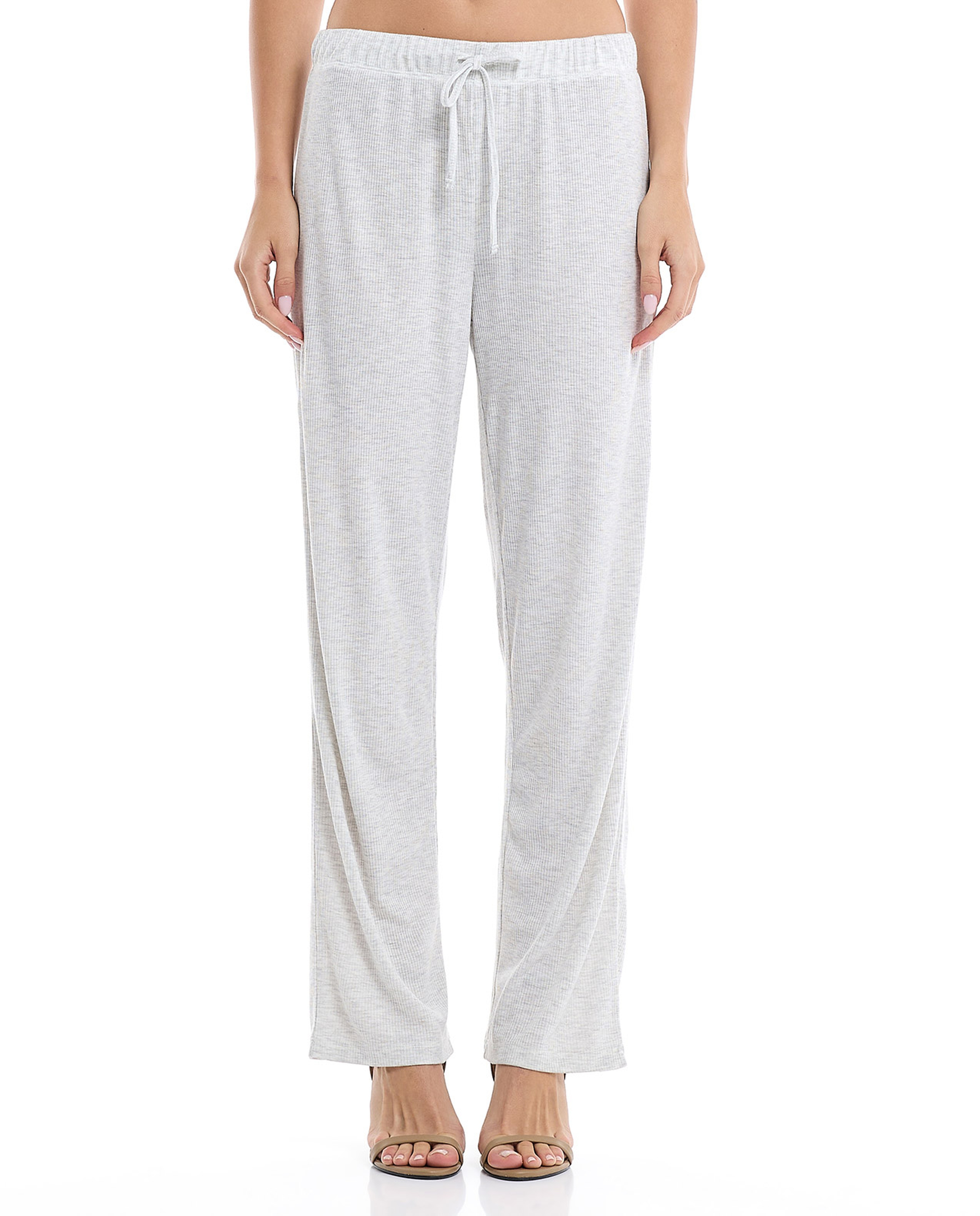 Solid Pyjama Bottom with Drawstring Waist