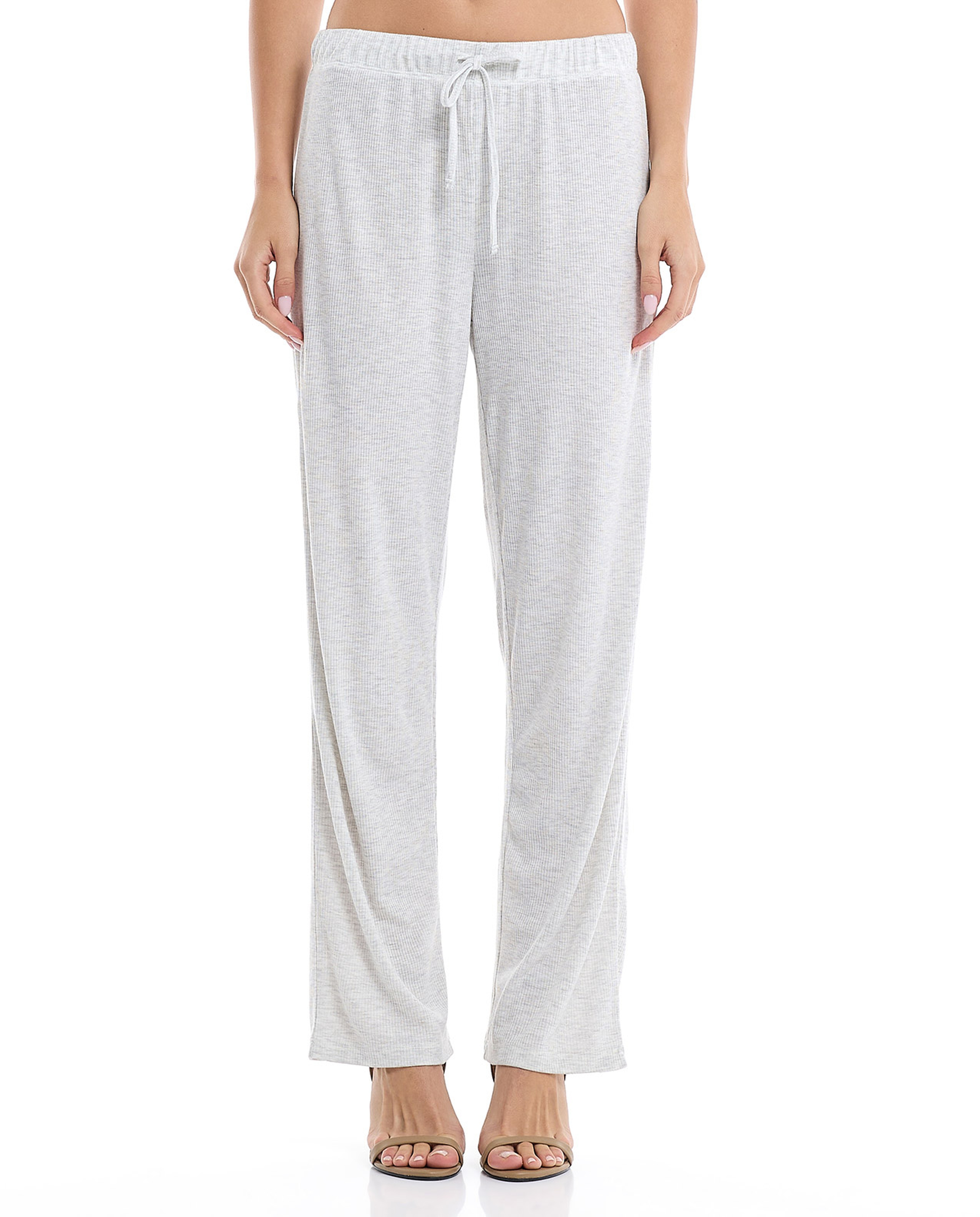 Solid Pyjama Bottom with Drawstring Waist
