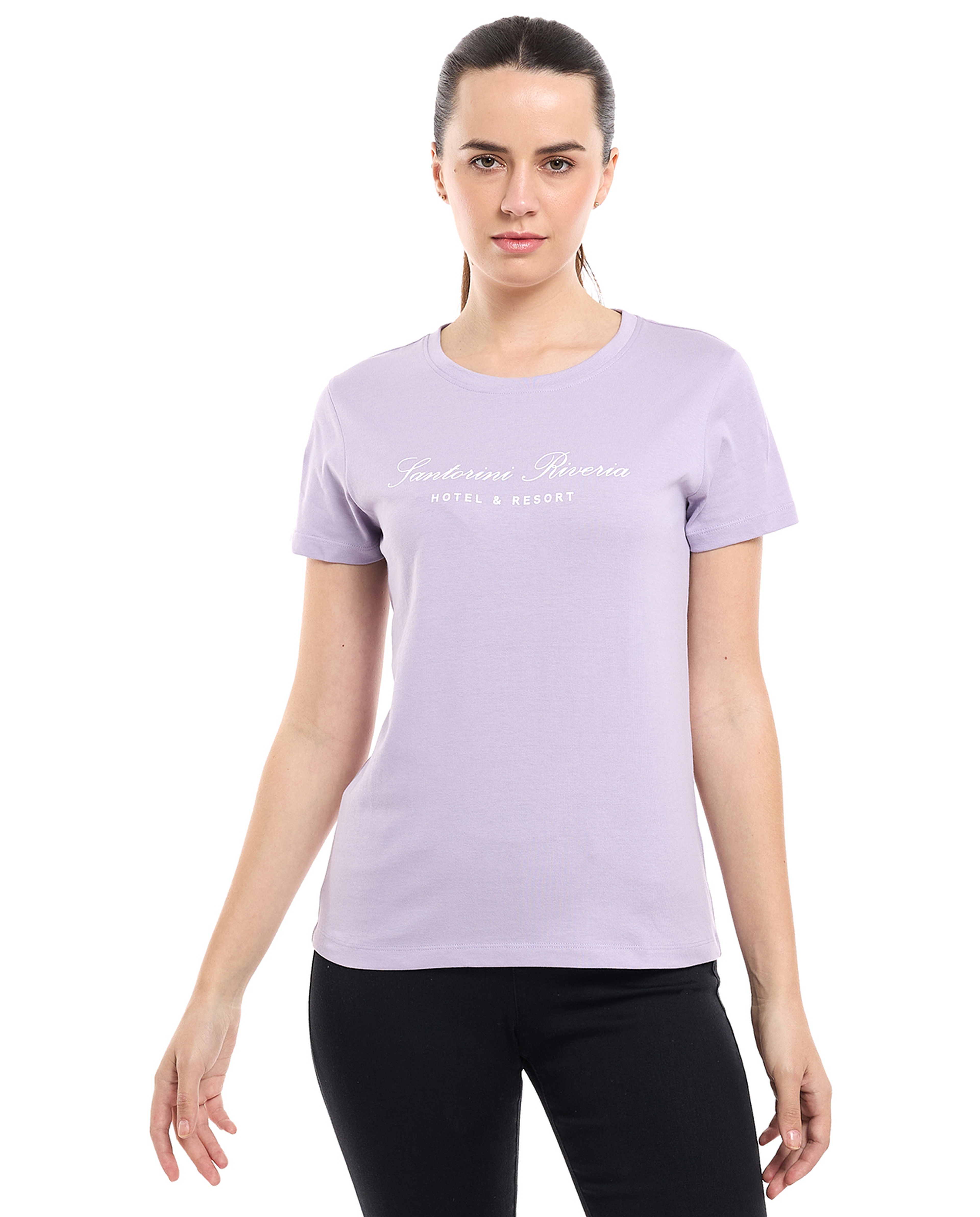 Printed T-Shirt with Crew Neck and Short Sleeves