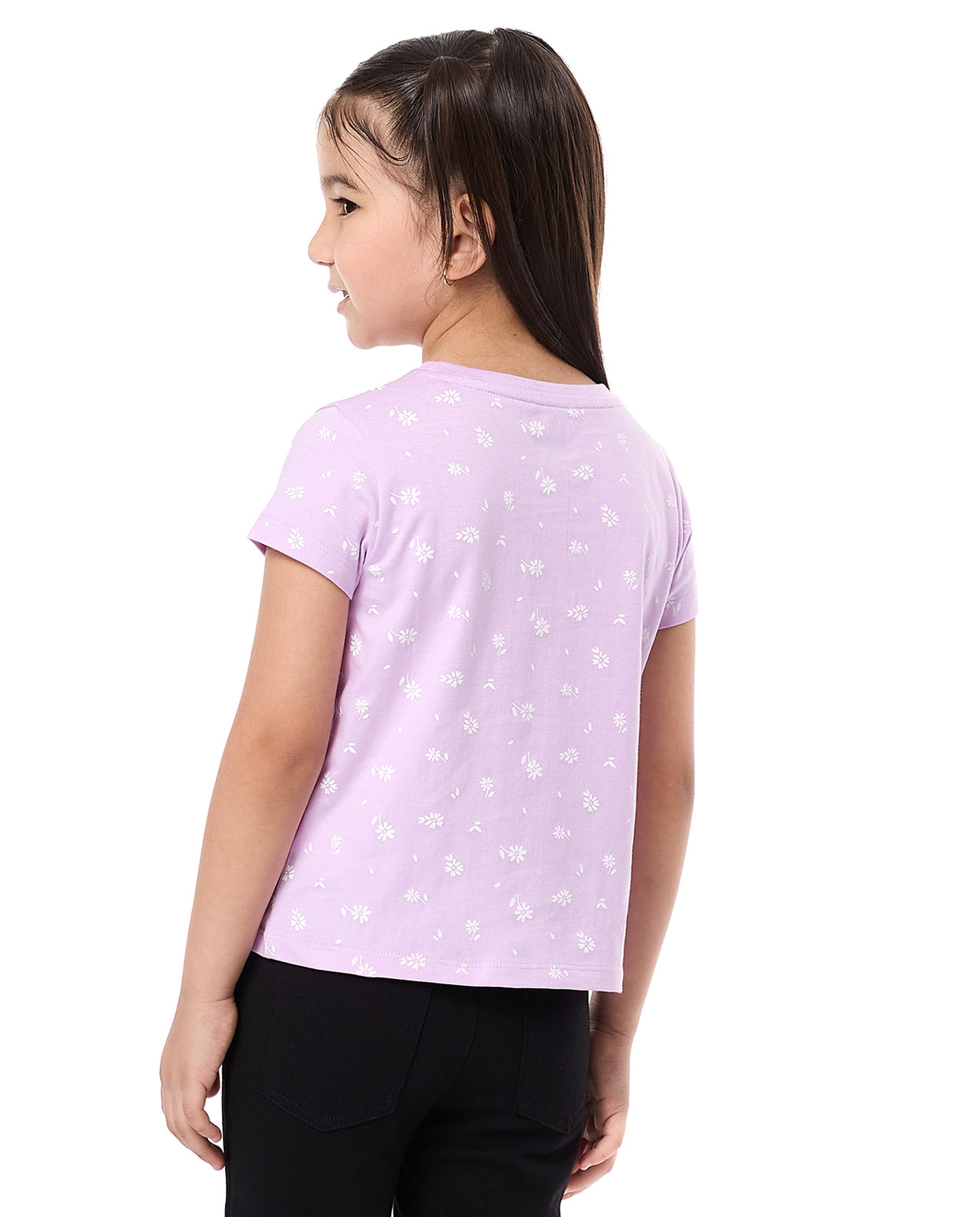 Printed T-Shirt with Crew Neck and Short Sleeves