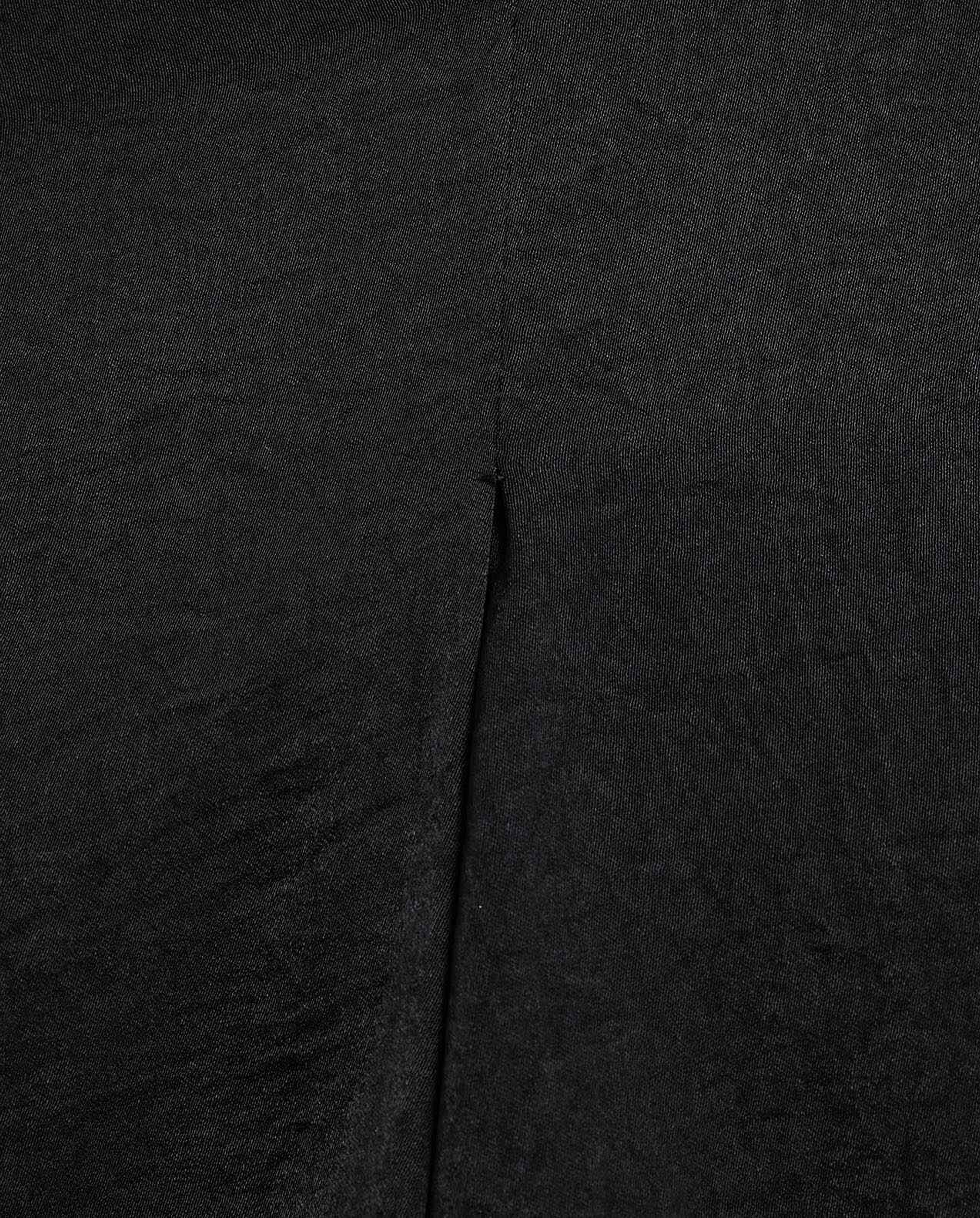 Solid Shirt with Lapel Collar and 3/4 Sleeves