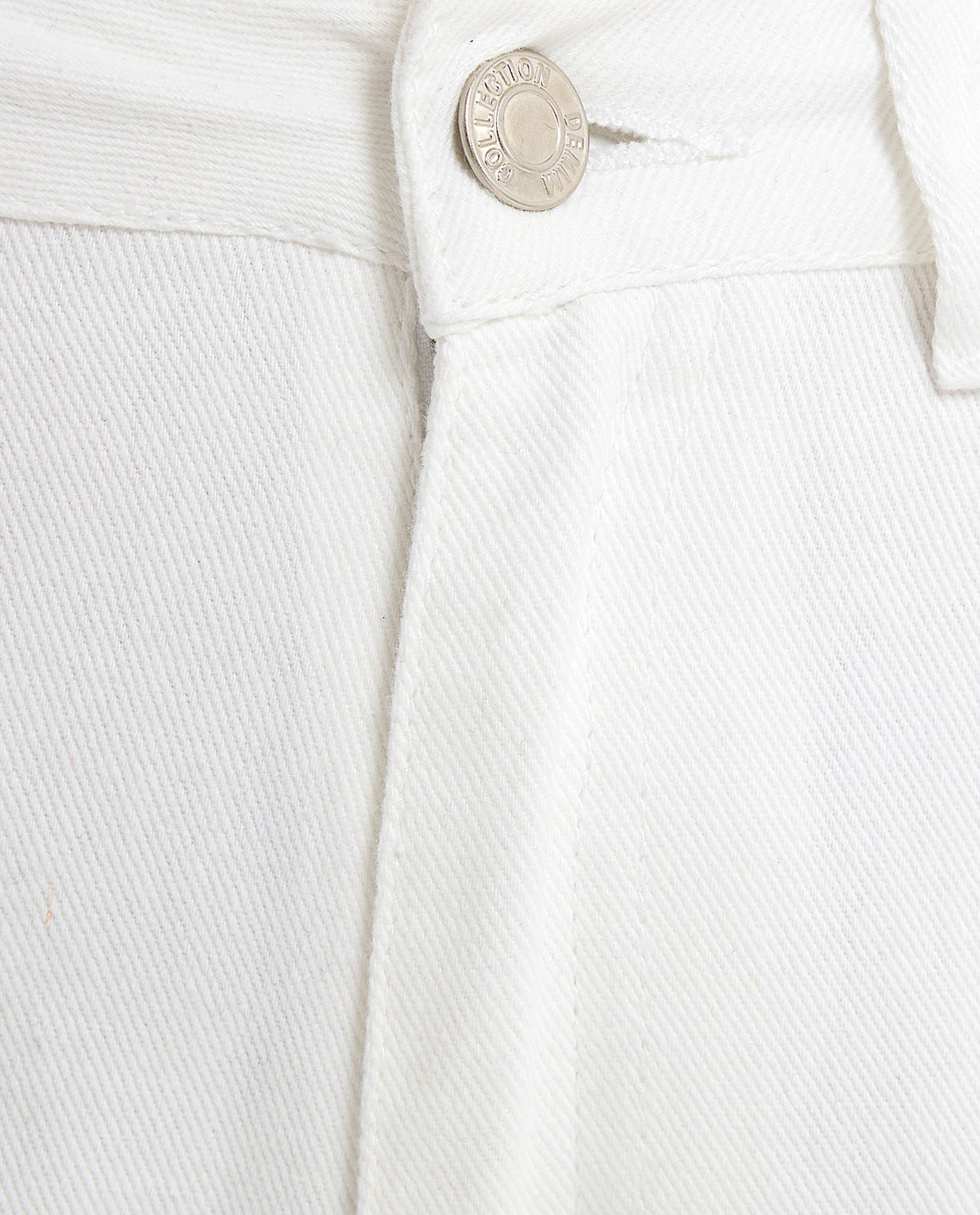 Solid Wide Leg Cargo Jeans with Button Closure