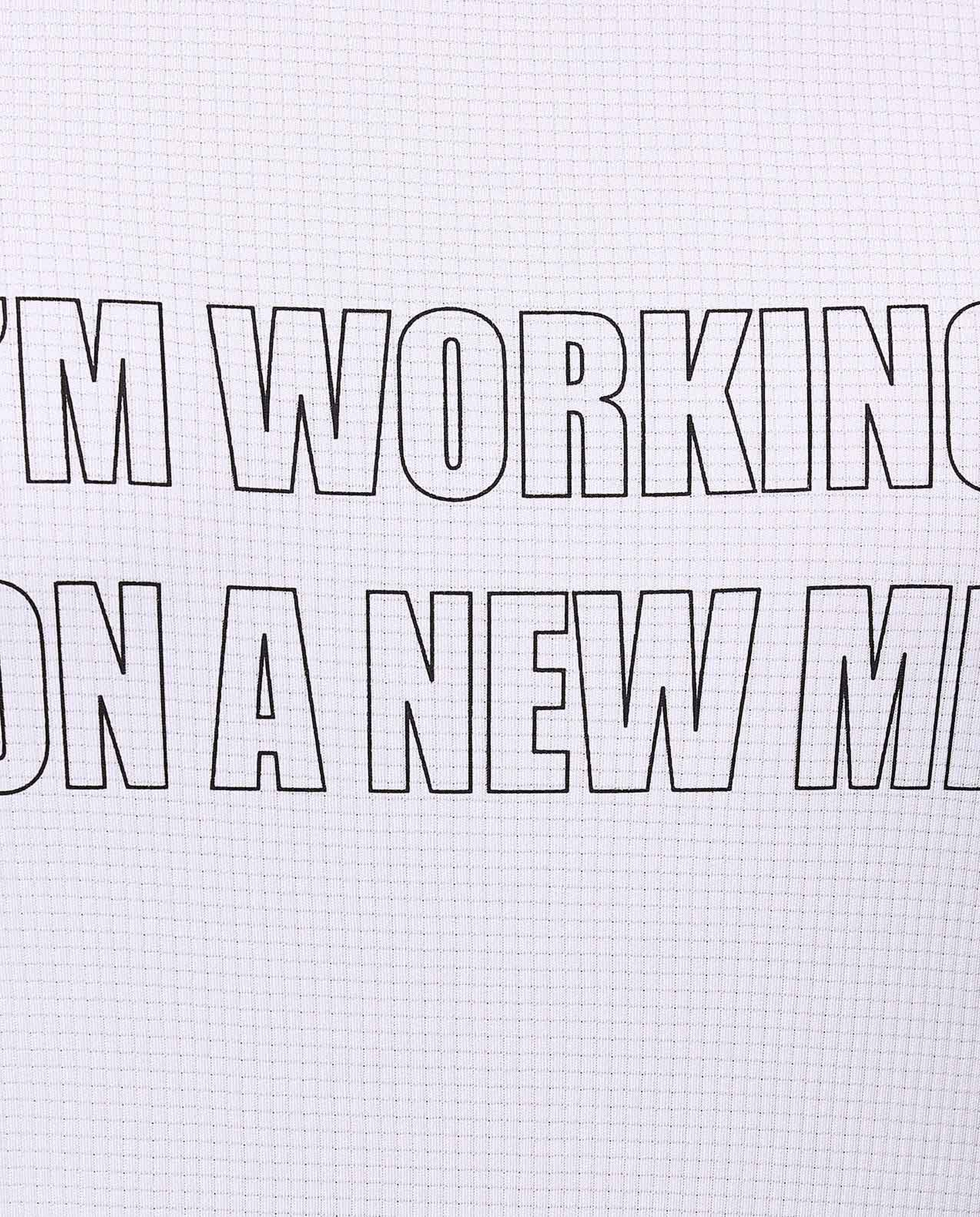 Typography Print Active T-Shirt with Crew Neck and Short Sleeves