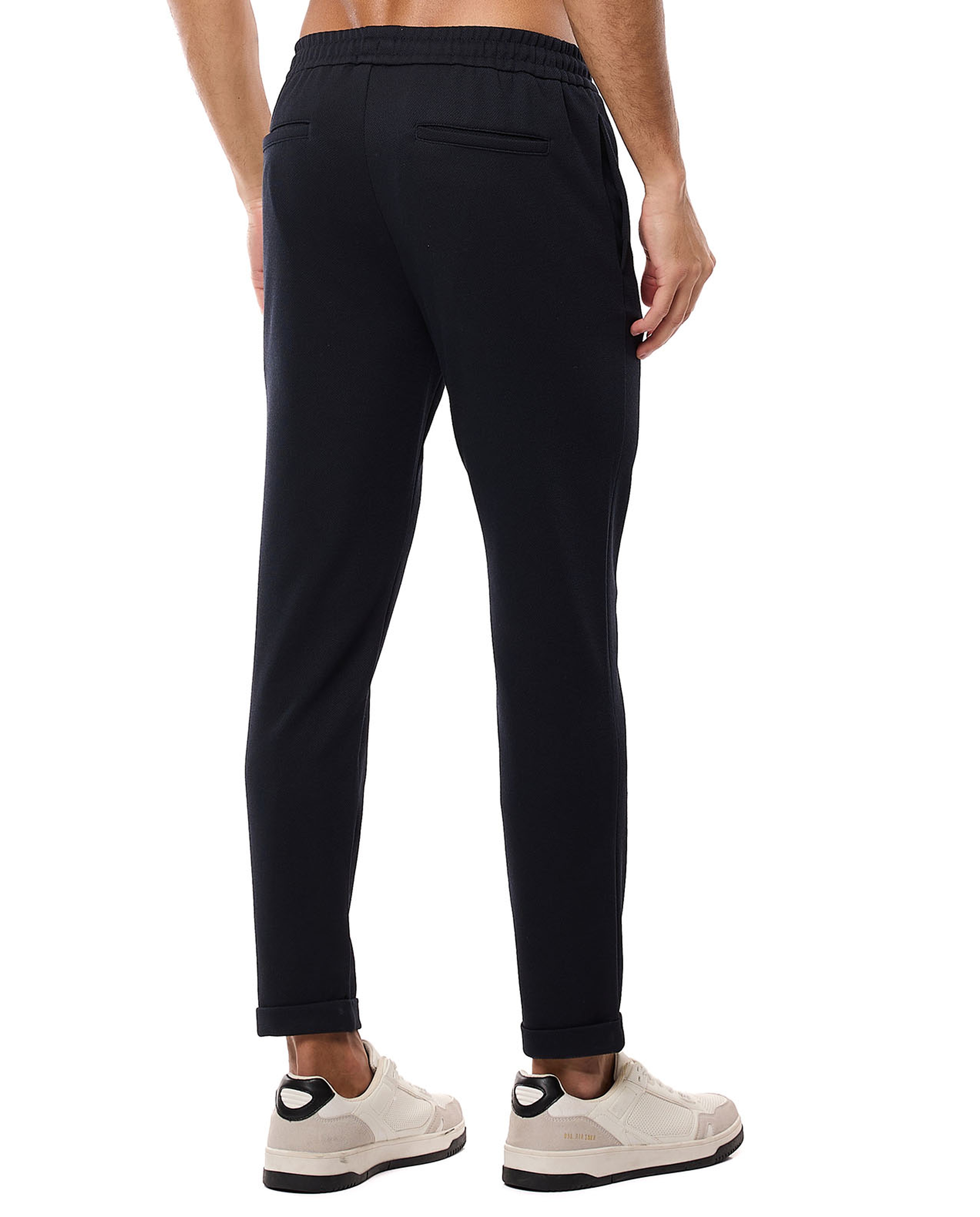 Solid Knit Pants with Drawstring Waist