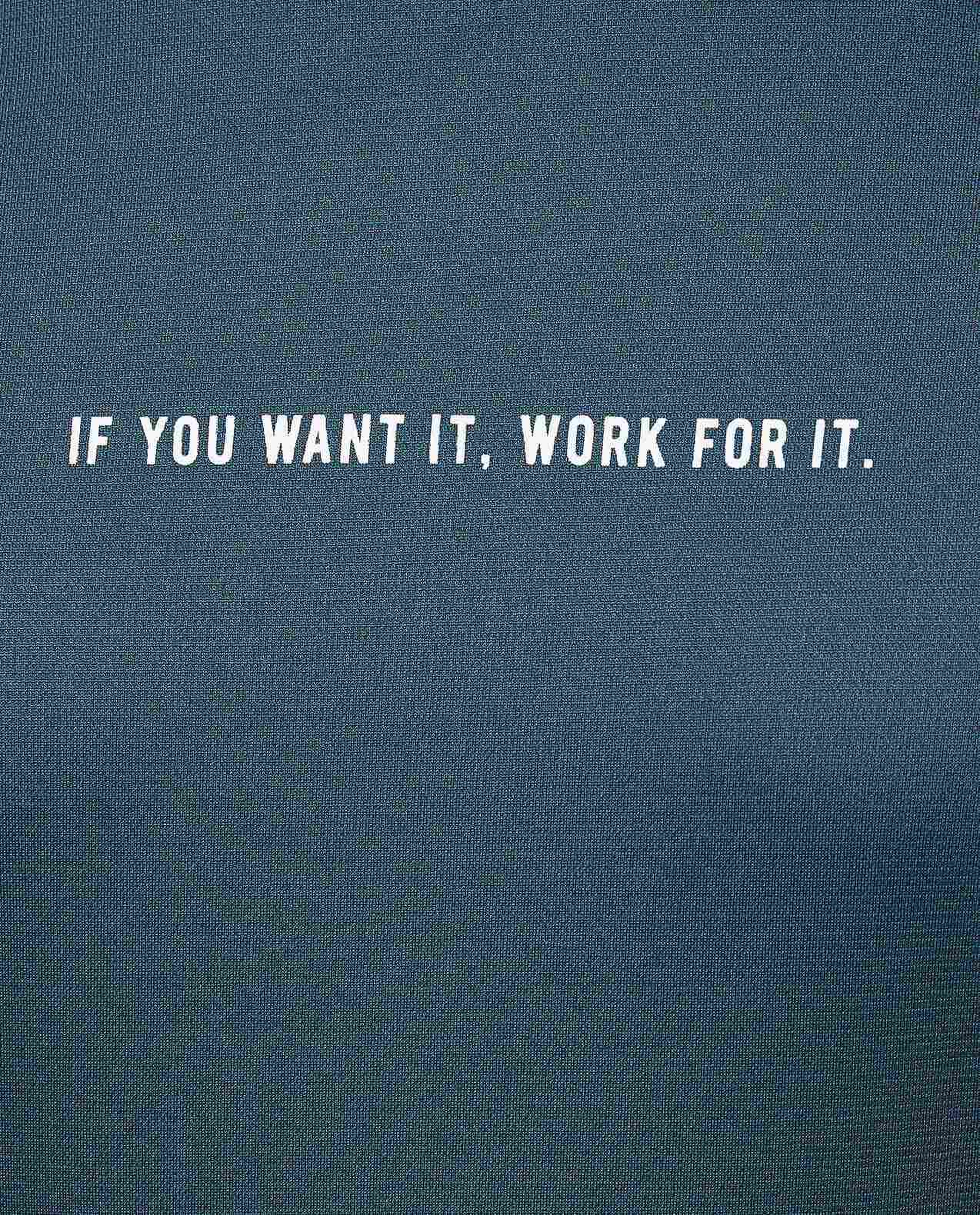 Typography Print Active T-Shirt with Crew Neck and Short Sleeves