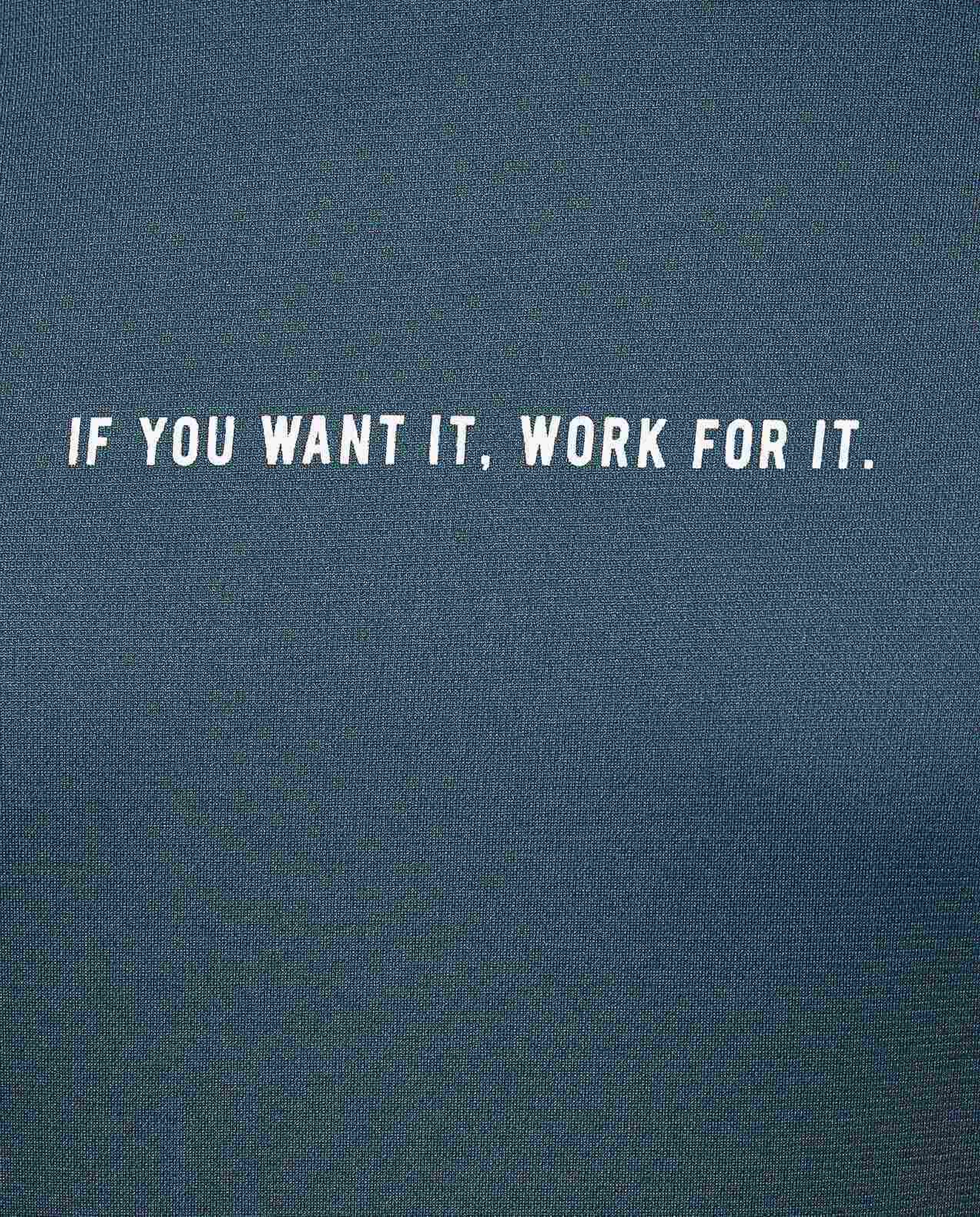 Typography Print Active T-Shirt with Crew Neck and Short Sleeves